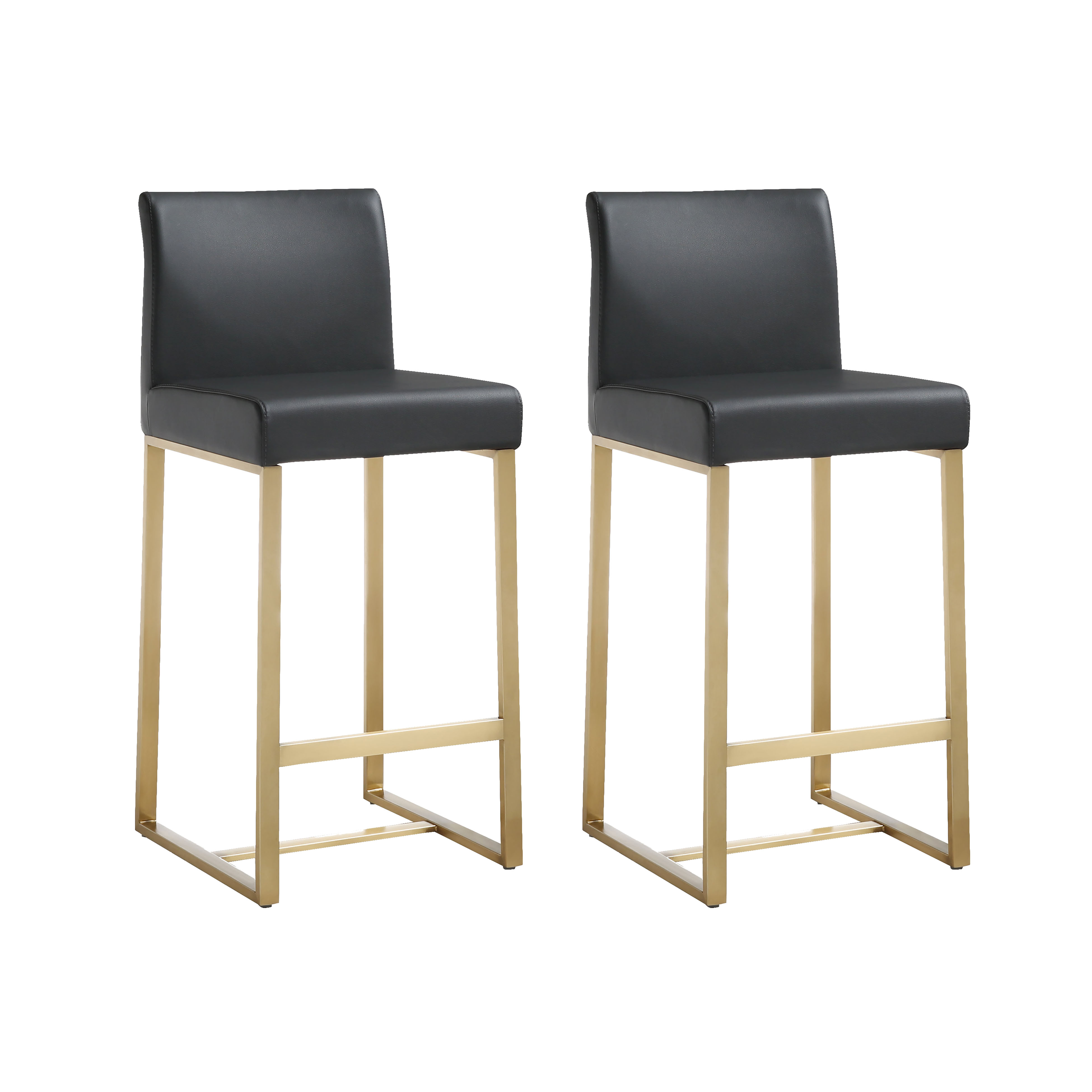Denmark Black Steel Counterstool (Set Of 2) TOV Furniture