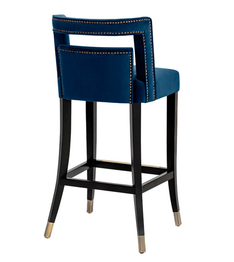 Hart Navy Velvet Counter Stool Tov Furniture