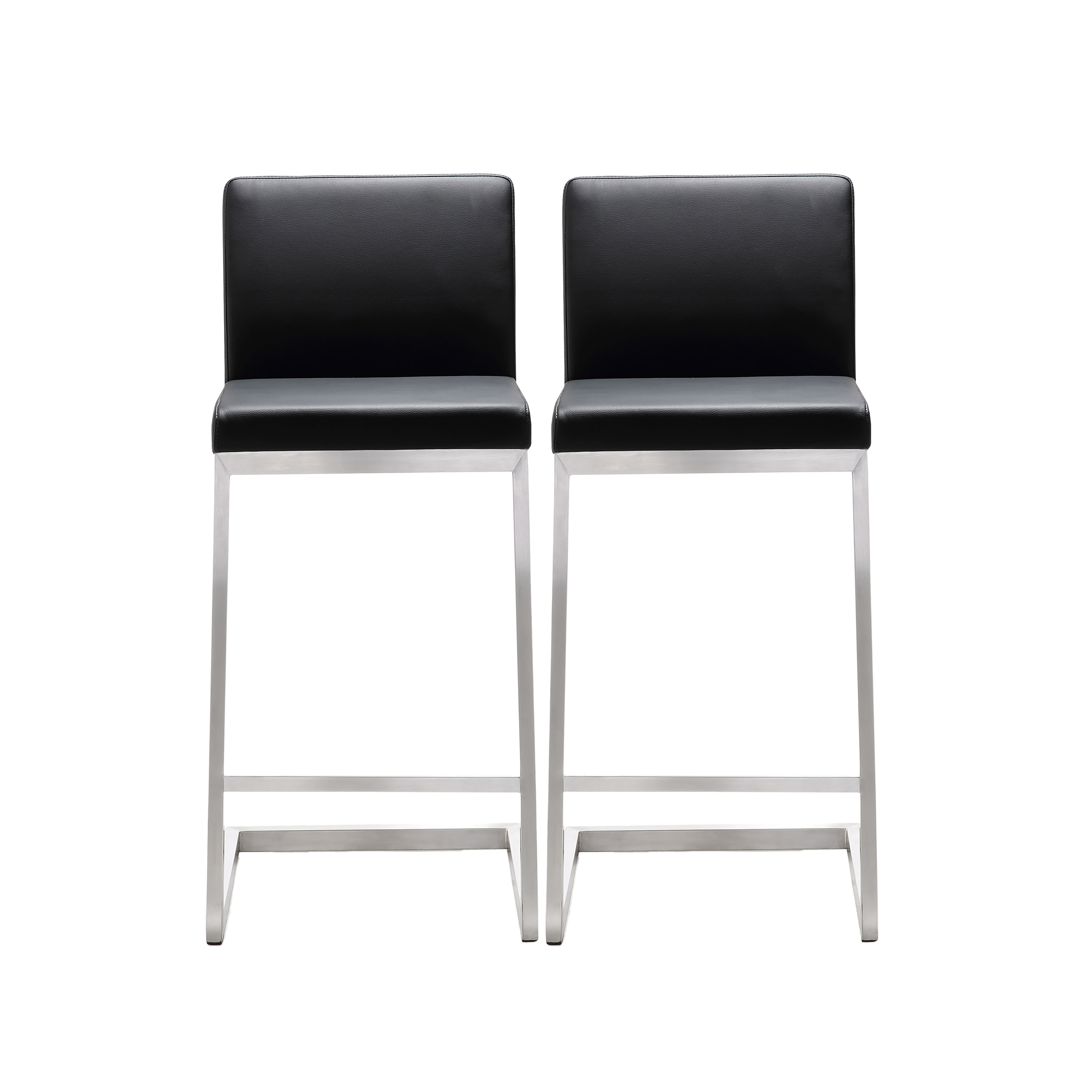Denmark Black Steel Counterstool (Set Of 2) TOV Furniture
