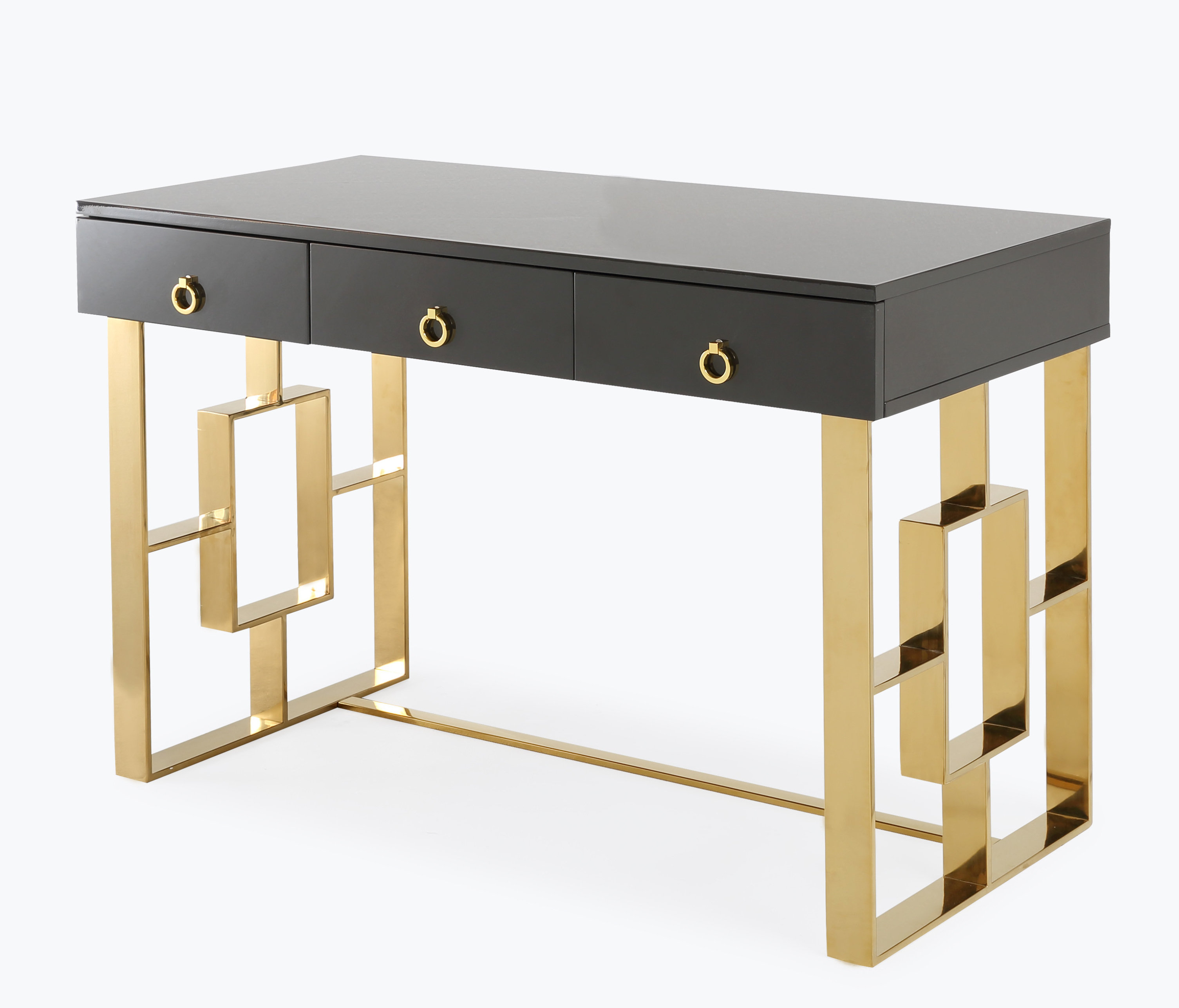 image of Audrey Grey Lacquer Desk with sku:TOV-H3740
