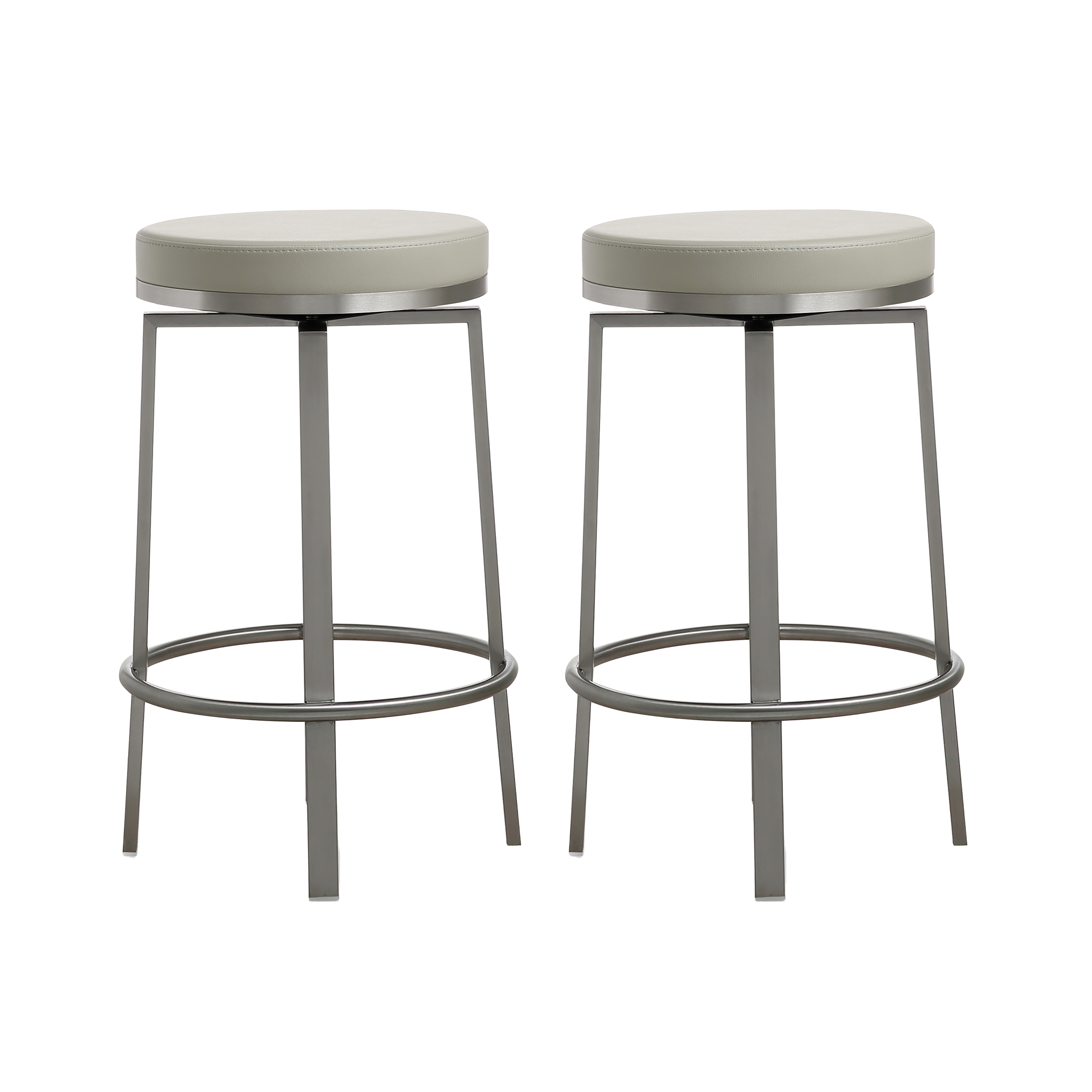 Evora Cream Velvet Counter Stool (Set Of 2) TOV Furniture