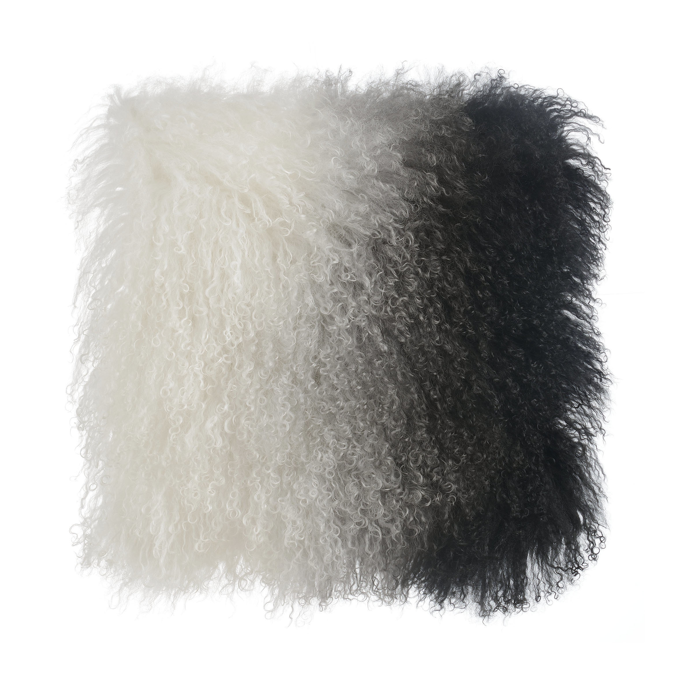image of Tibetan Sheep Pillow White to Black with sku:TOV-C5700