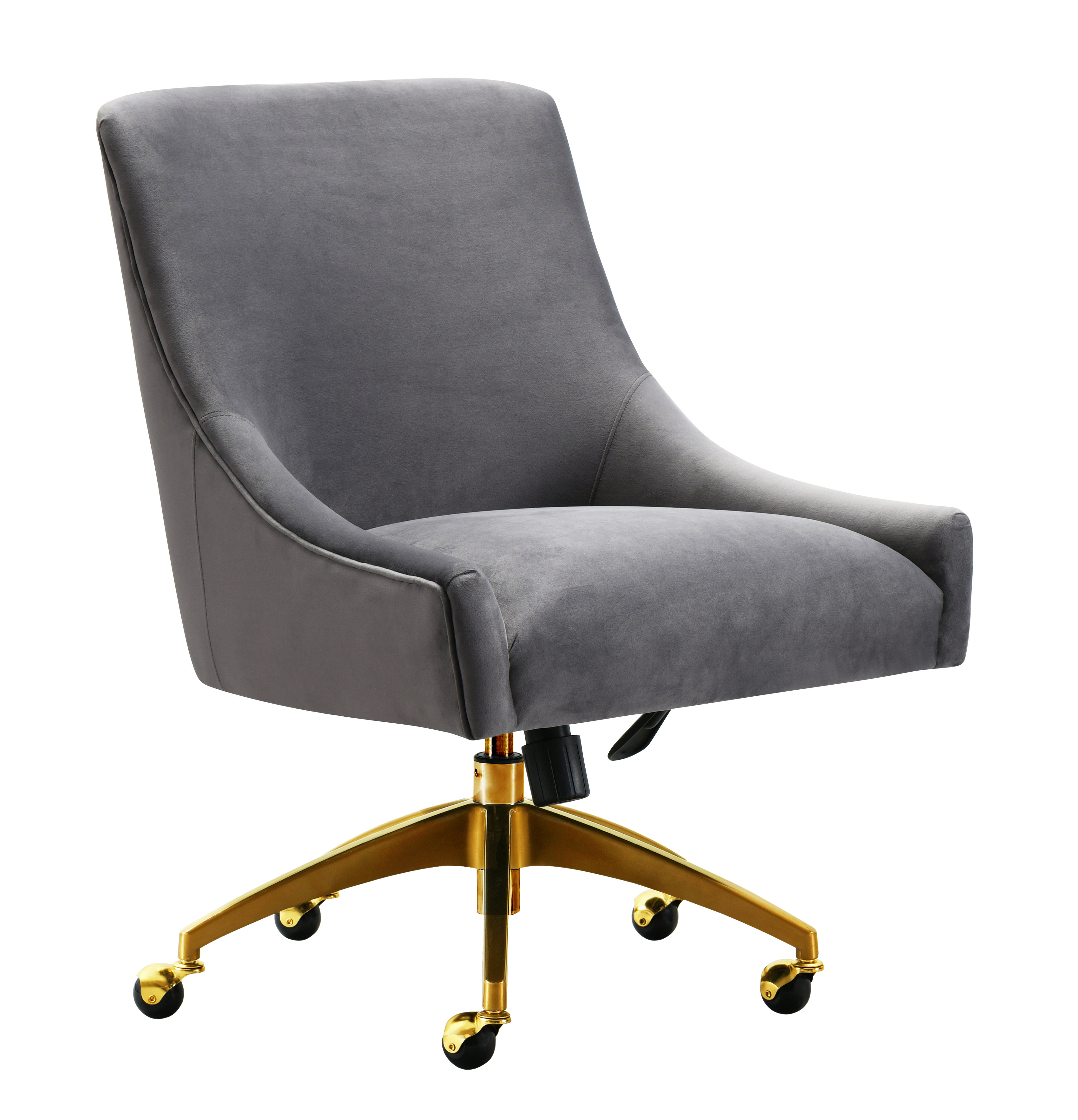 Charcoal Grey Asynchro Mechanism Office Hippo 3 Lever Swivel Desk Chair Adjustable Arms Fabric Height Adjustable Back 