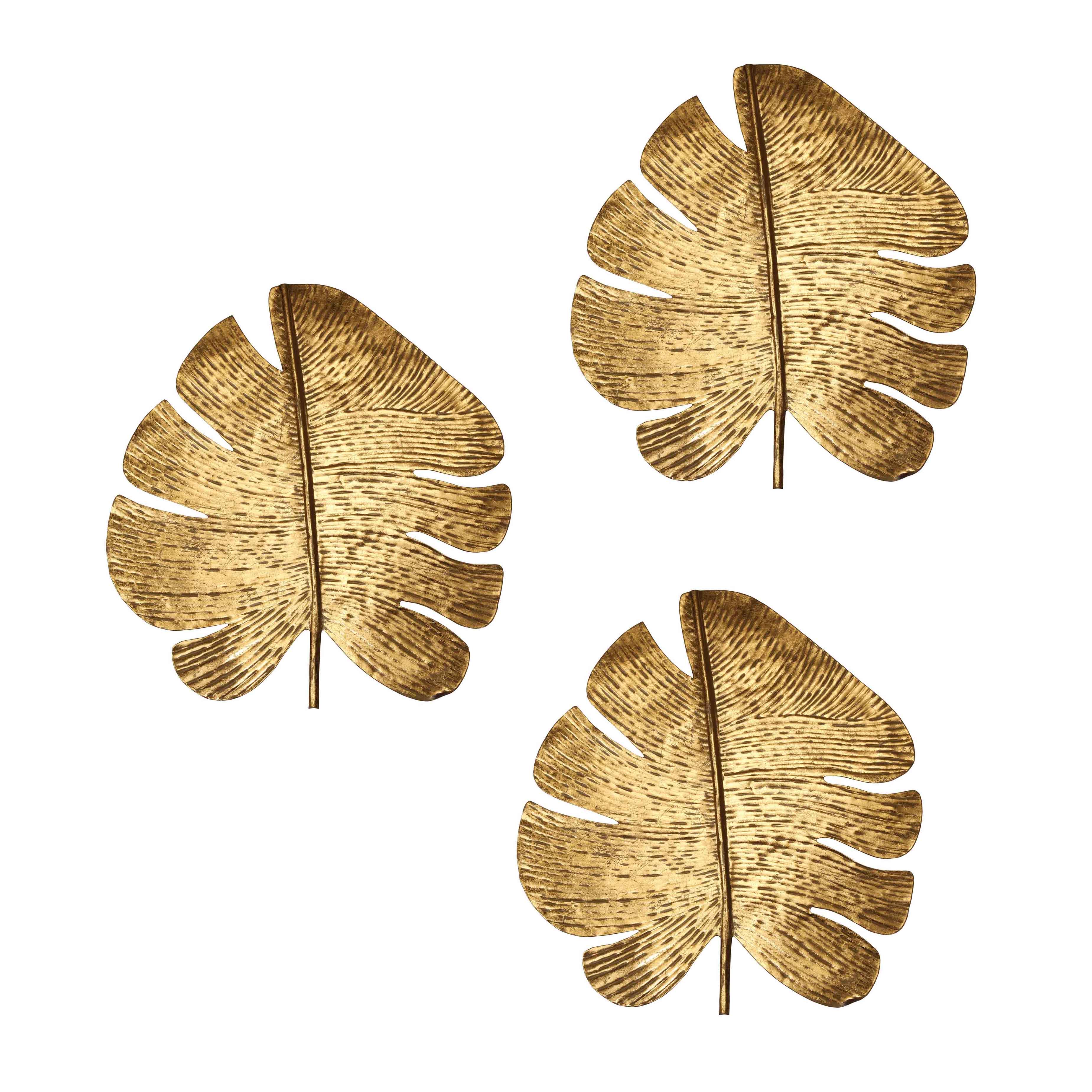 image of Gold Leaf Wall Art - Set of 3 with sku:TOV-C18124