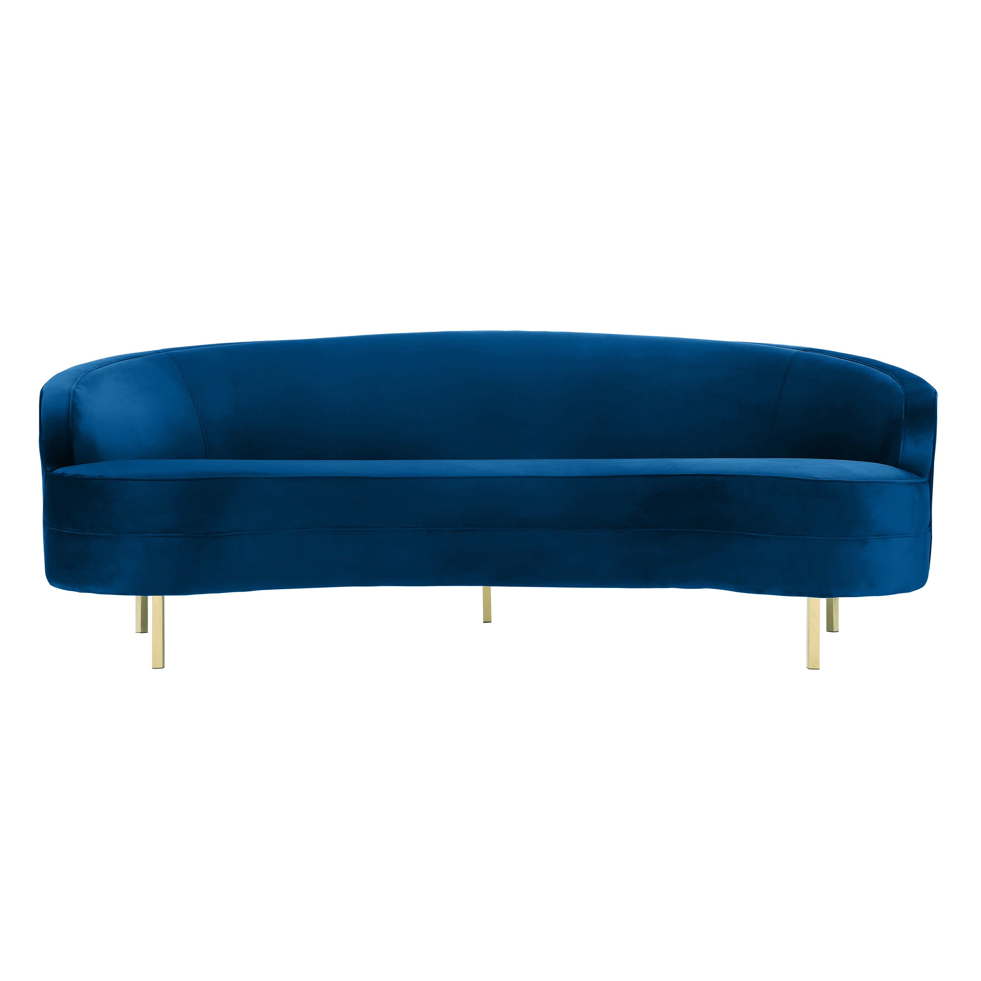 Baila Navy Velvet Sofa TOV Furniture