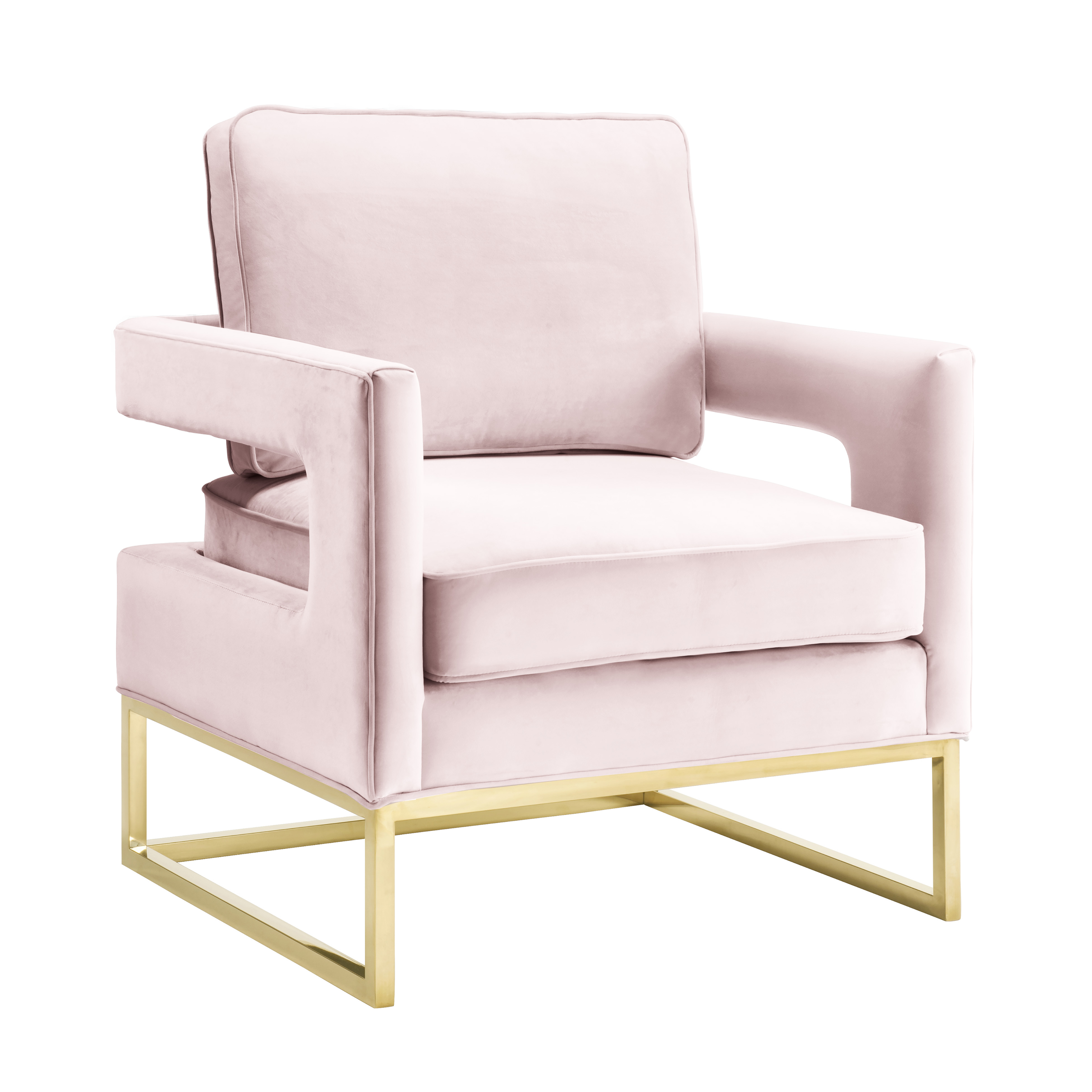 Avery Blush Velvet Chair - TOV-A176