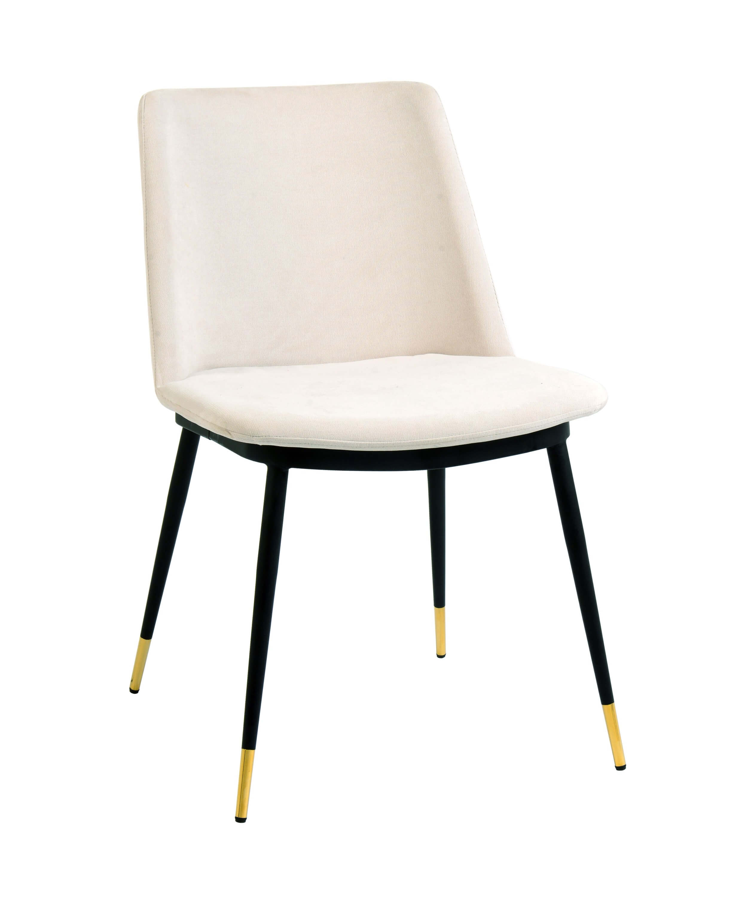 Evora Cream Velvet Chair - Gold Legs (Set Of 2) - TOV Furniture