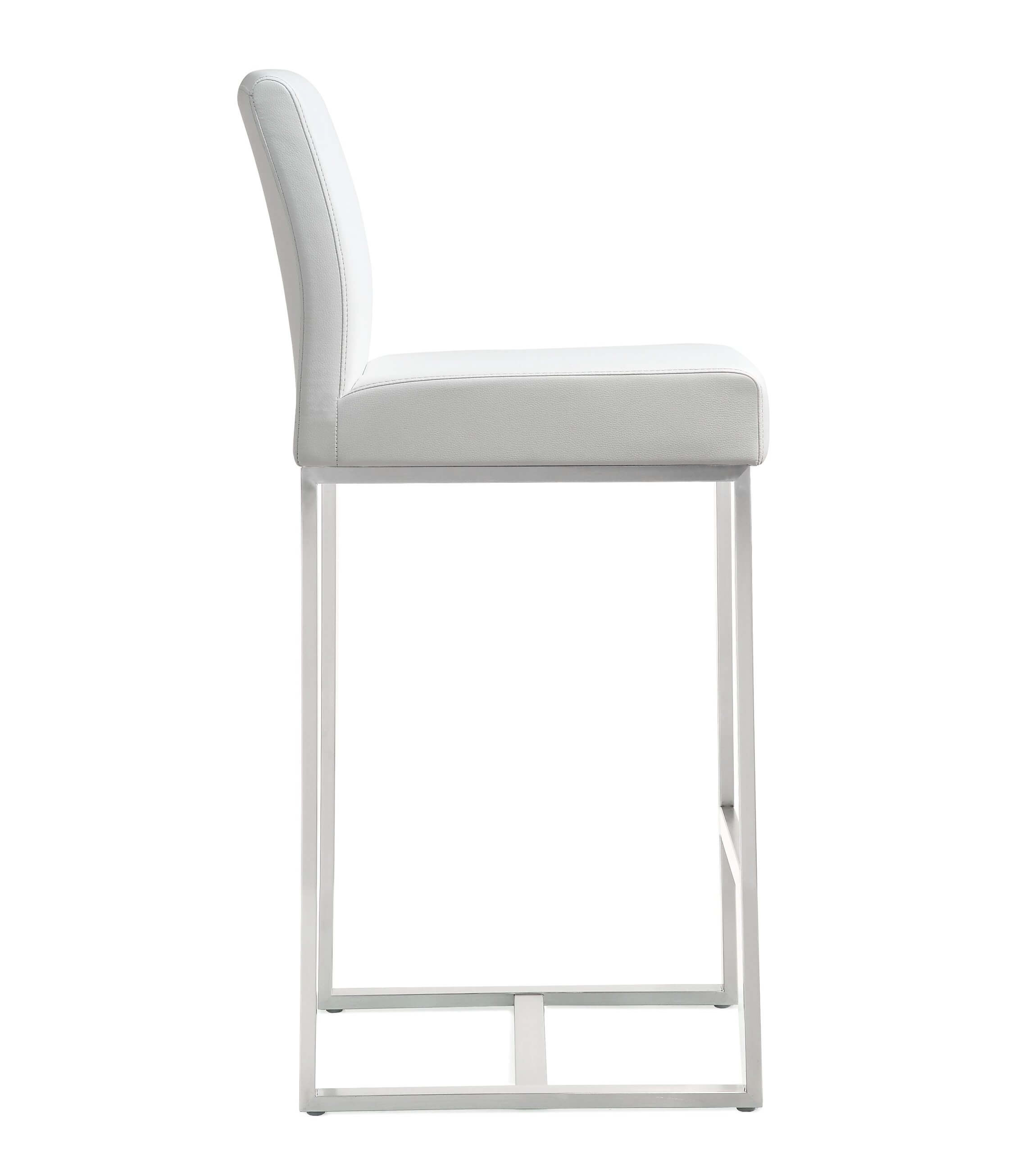 Denmark White Steel Counter Stool (Set Of 2) TOV Furniture