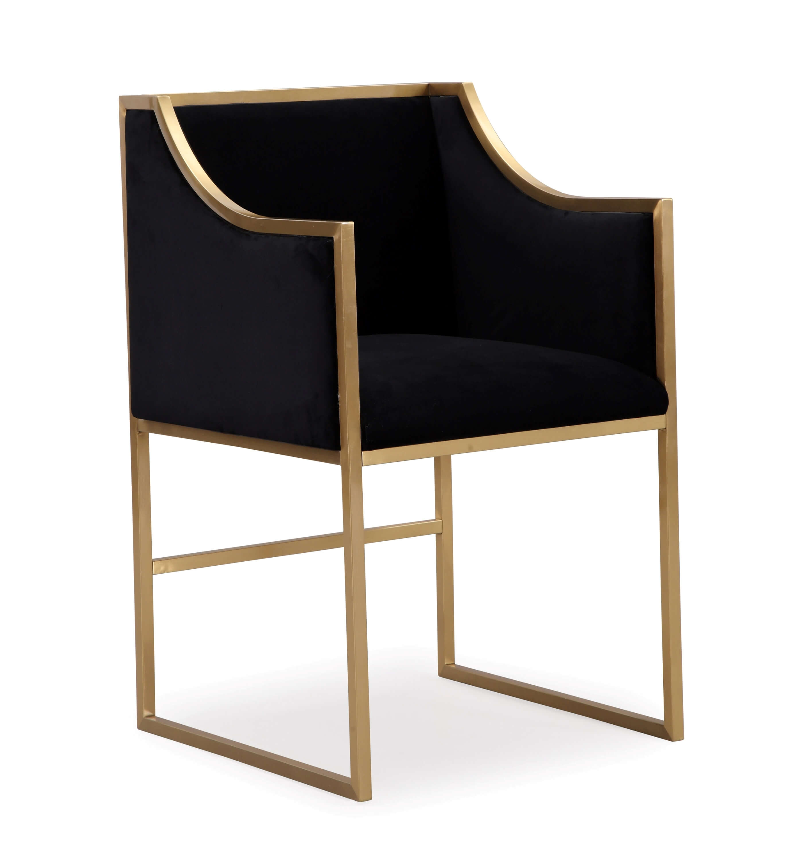 Atara Back Velvet Gold Chair TOV Furniture