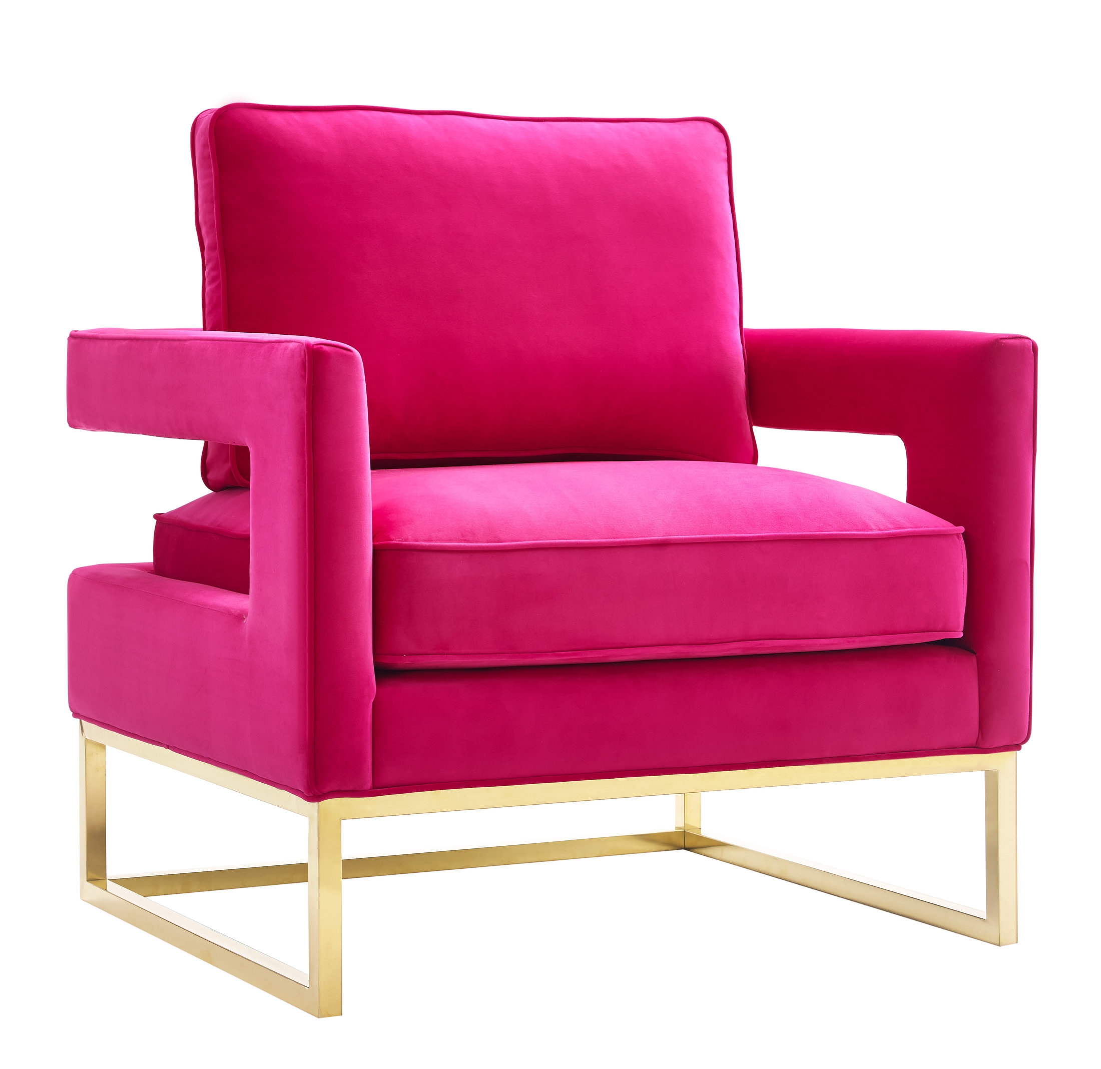 avery pink velvet chair
