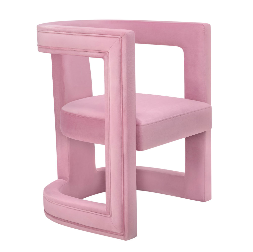 Ada Pink Velvet Chair TOV Furniture