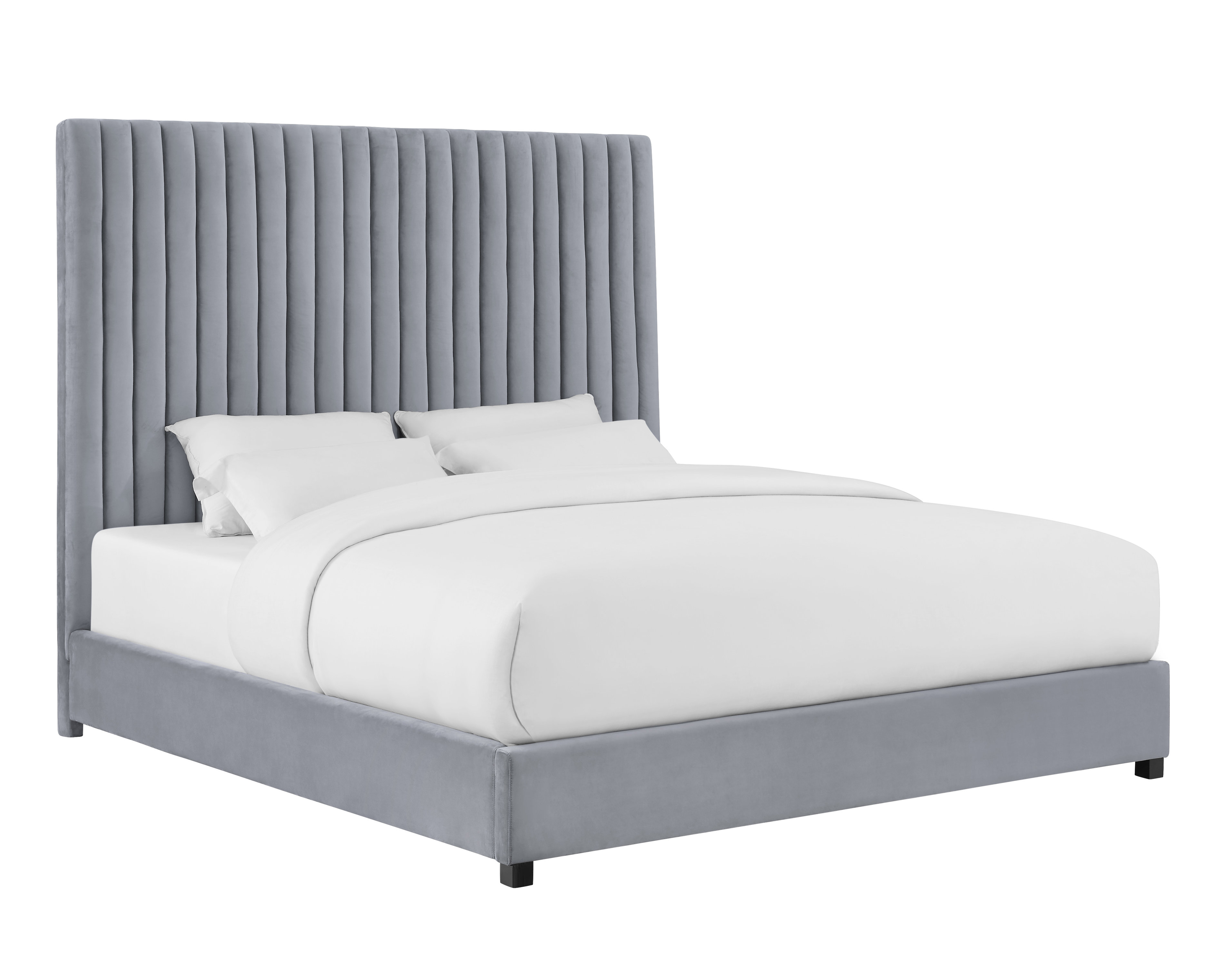 Arabelle Grey Bed in Queen - TOV-B97