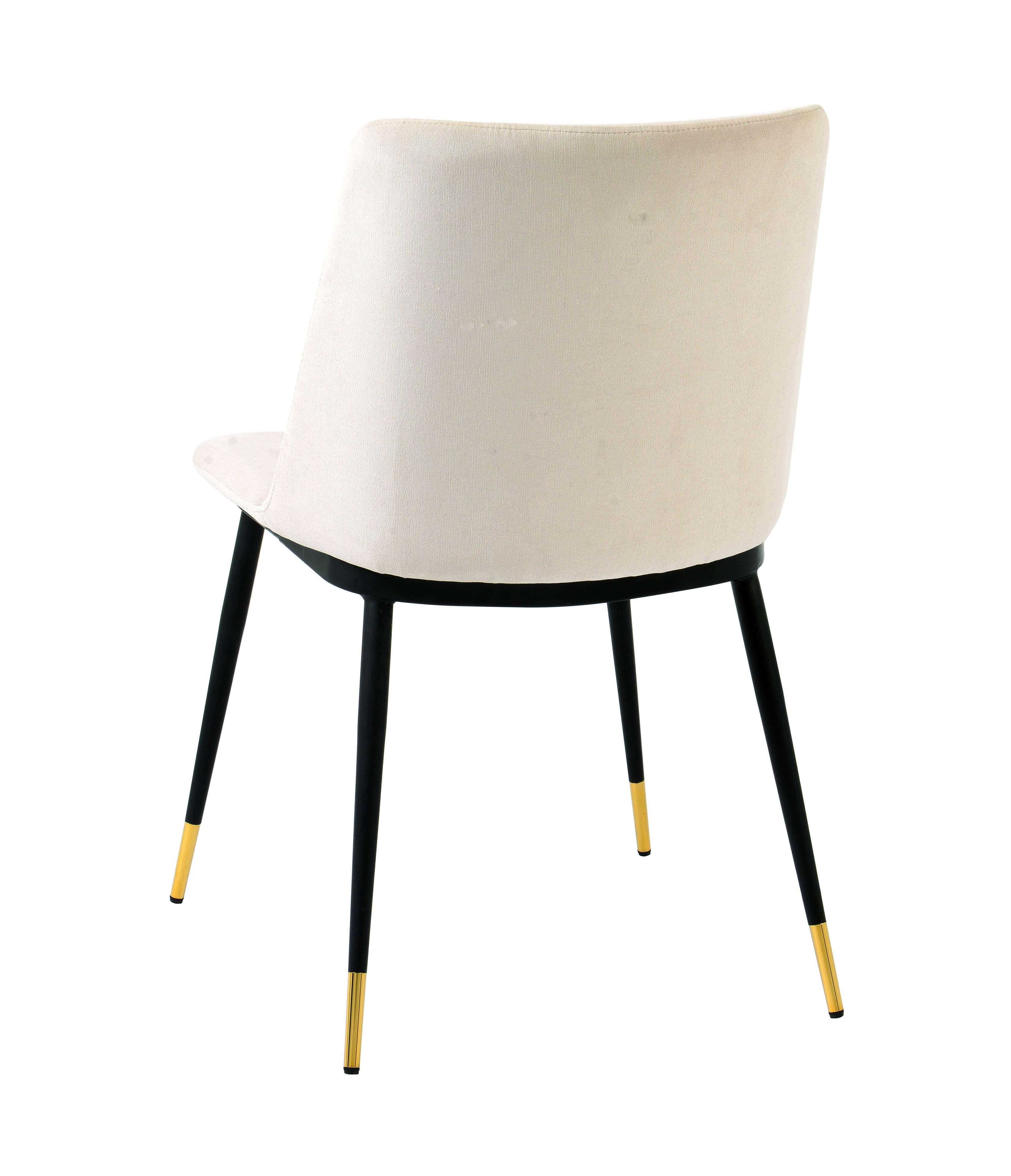 Evora Cream Velvet Chair Gold Legs (Set Of 2) TOV Furniture