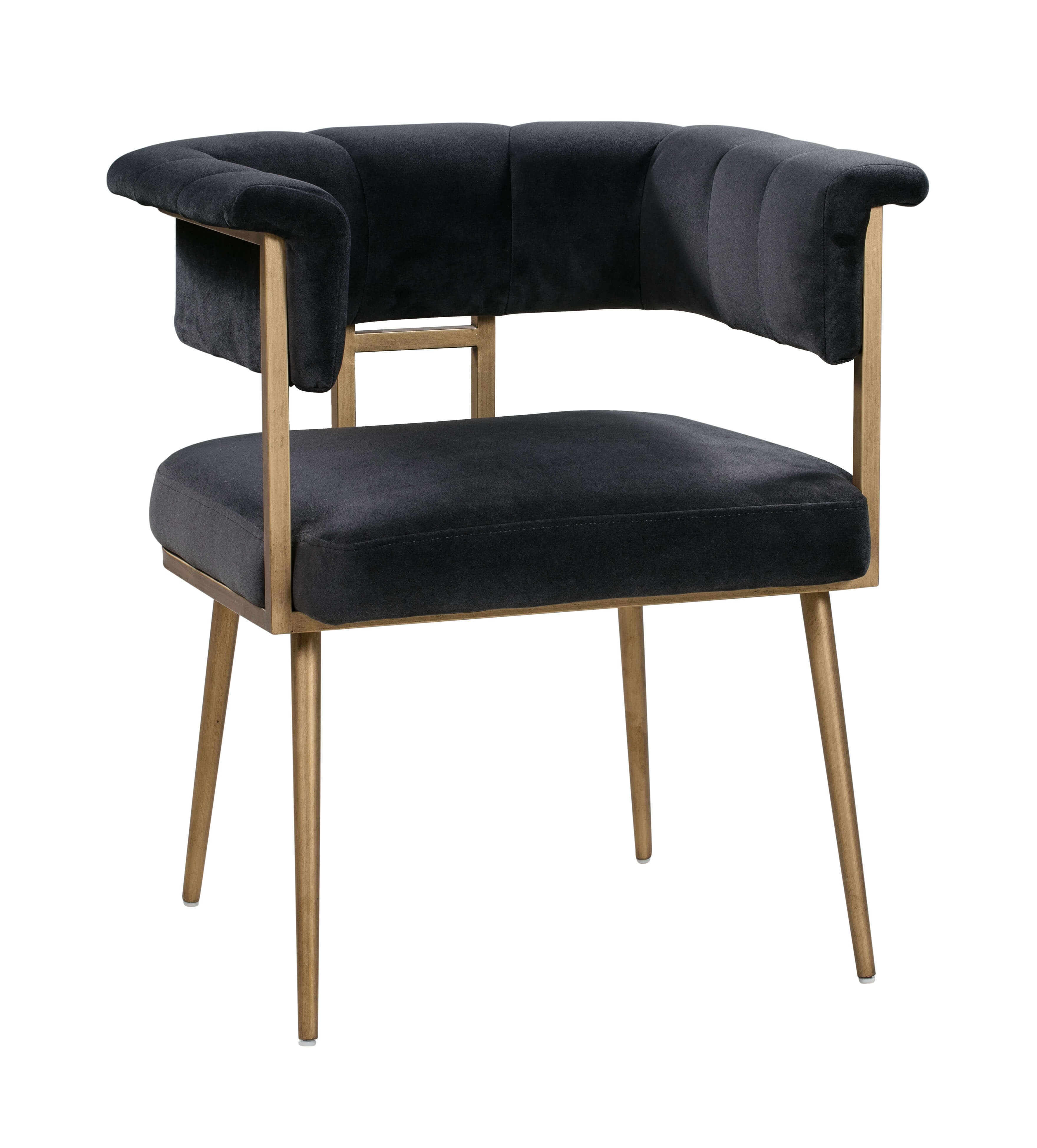 Astrid Grey Velvet Chair TOV Furniture