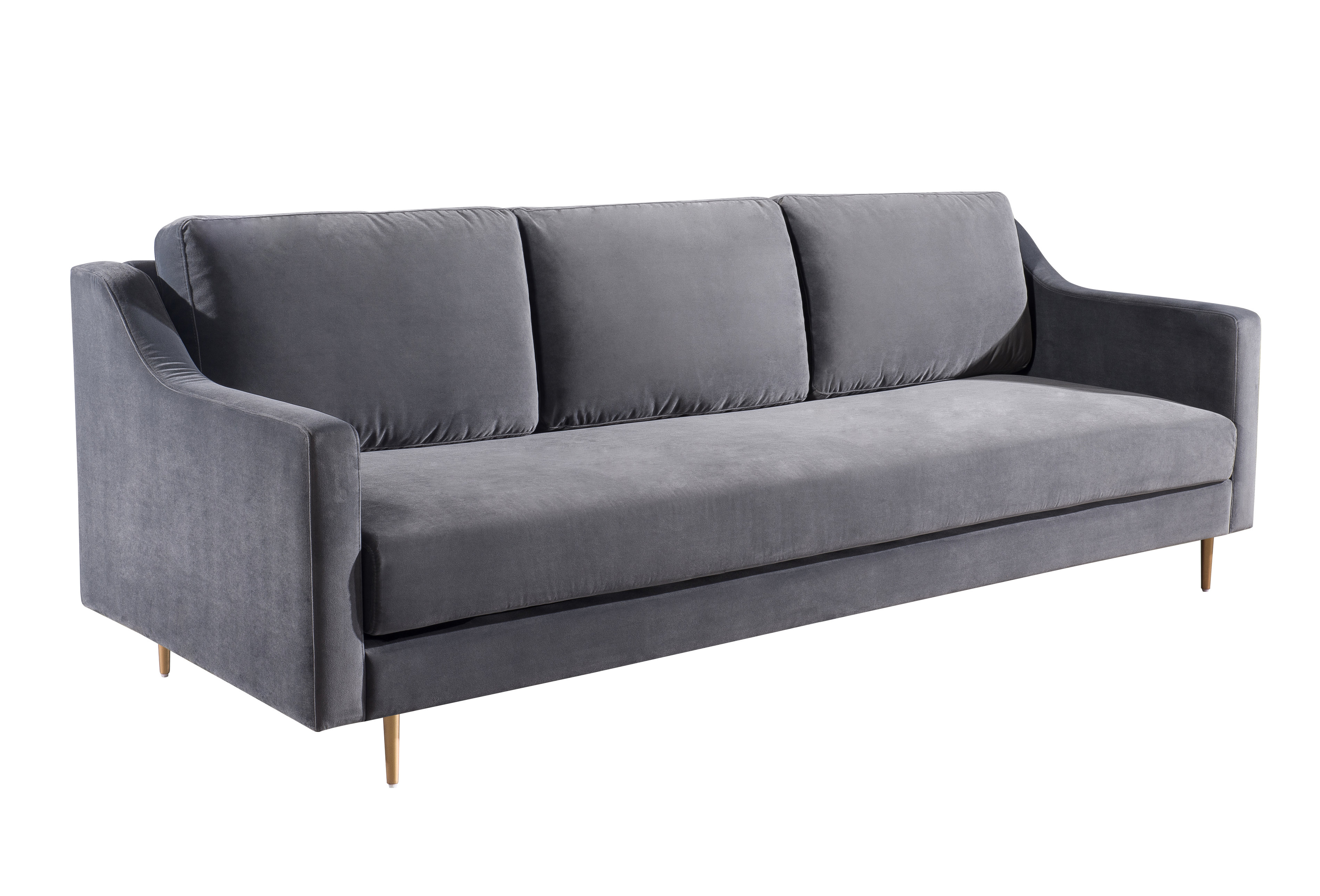 Milan Grey Velvet Sofa - TOV Furniture