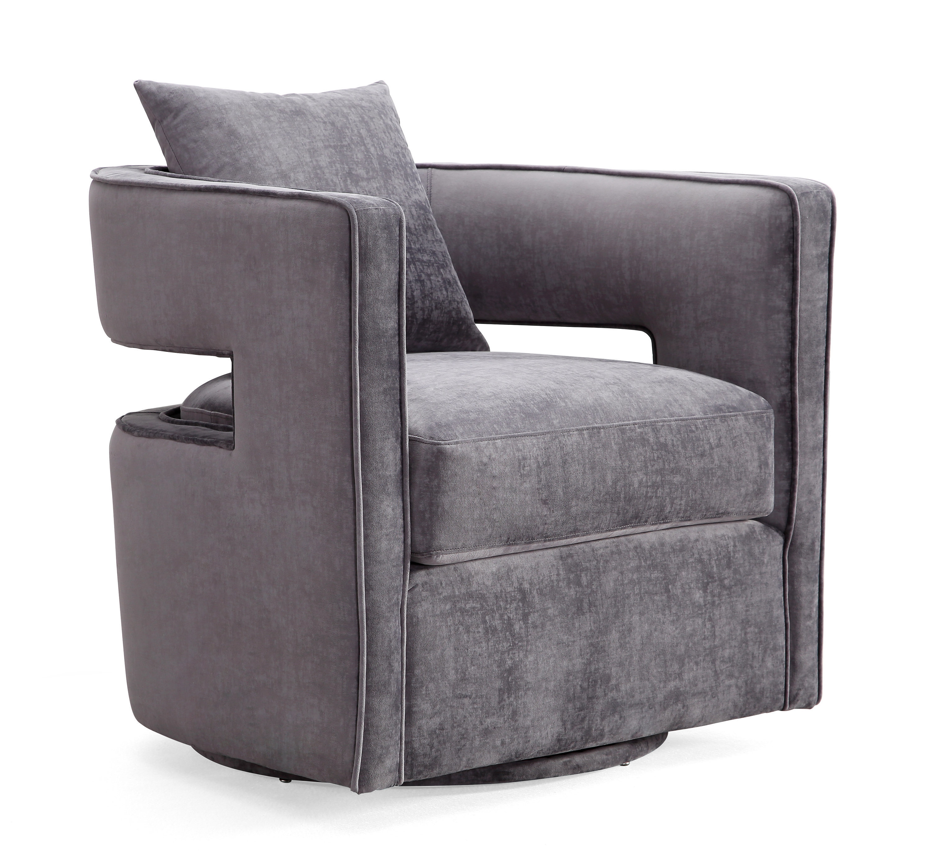 Kennedy Grey Swivel Chair - TOV-L6125