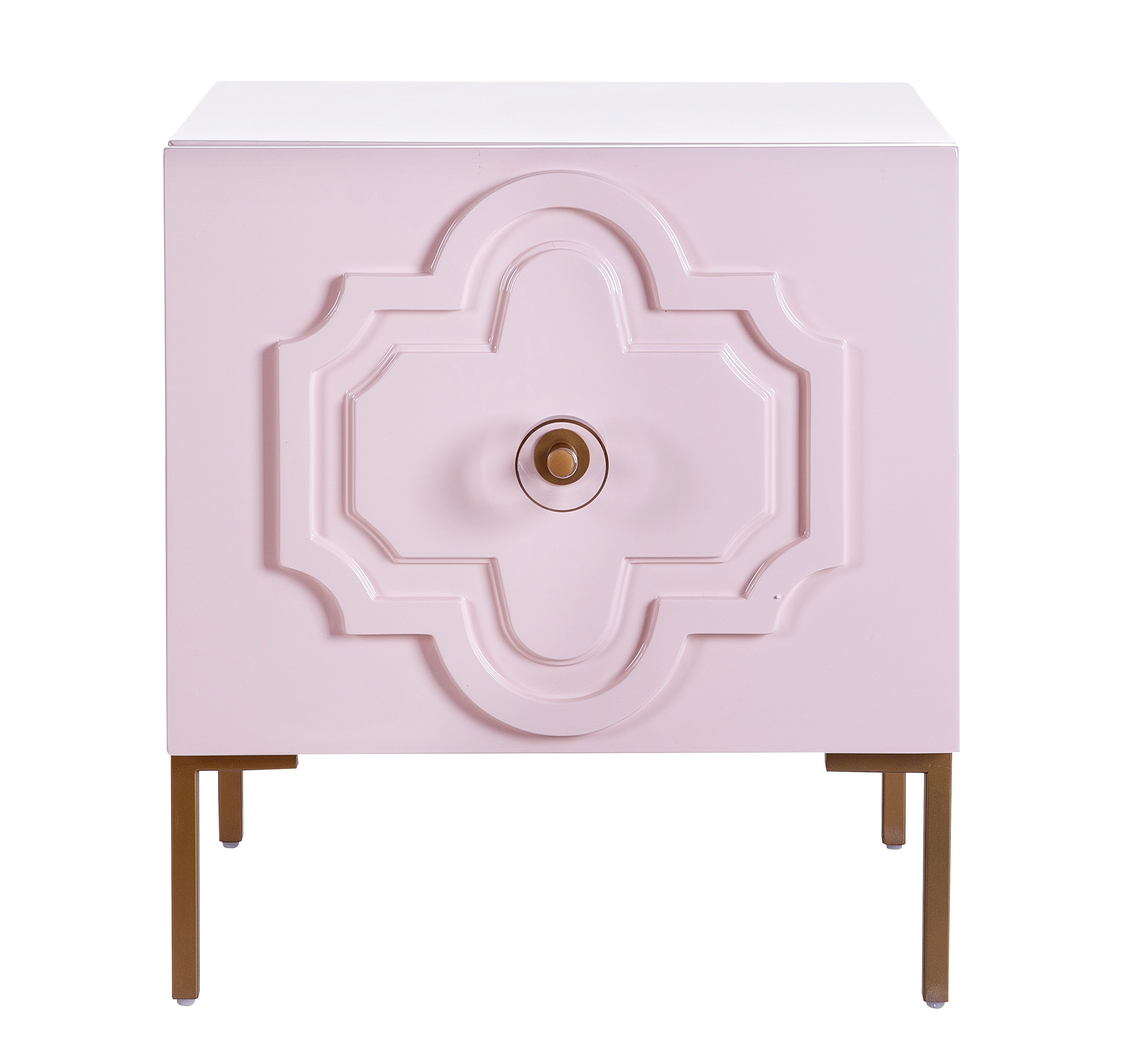image of Anna Pink Lacquer Side Table with sku:TOV-OC4106