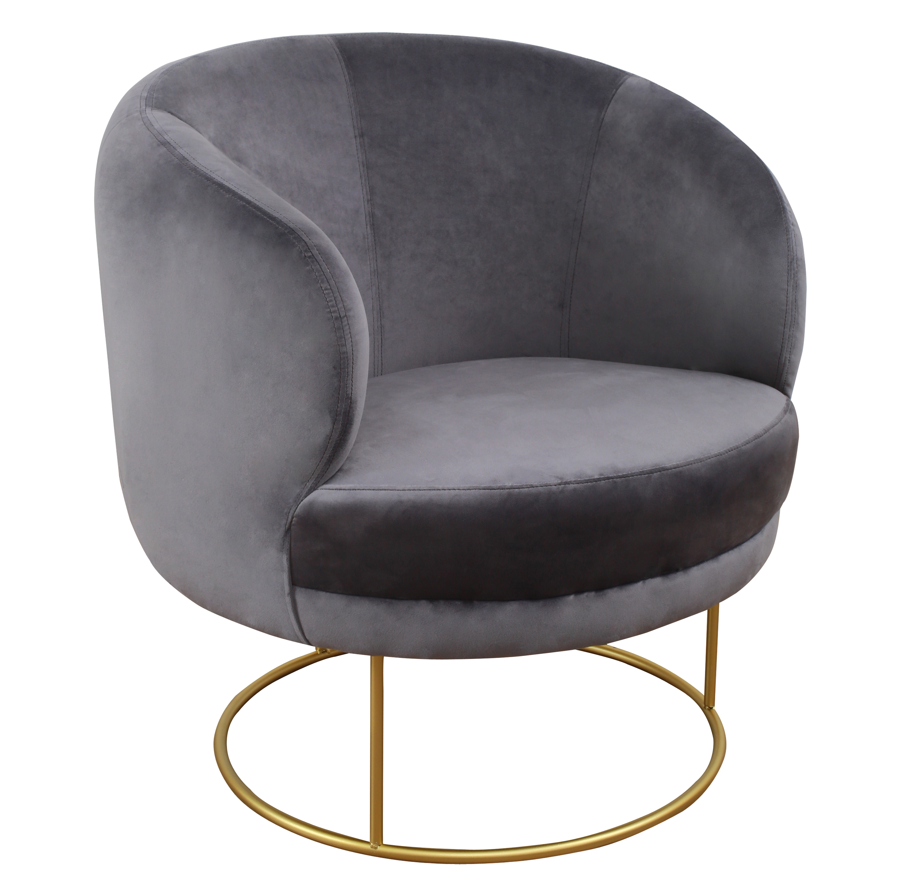Bella Grey Velvet Chair - TOV-S3802