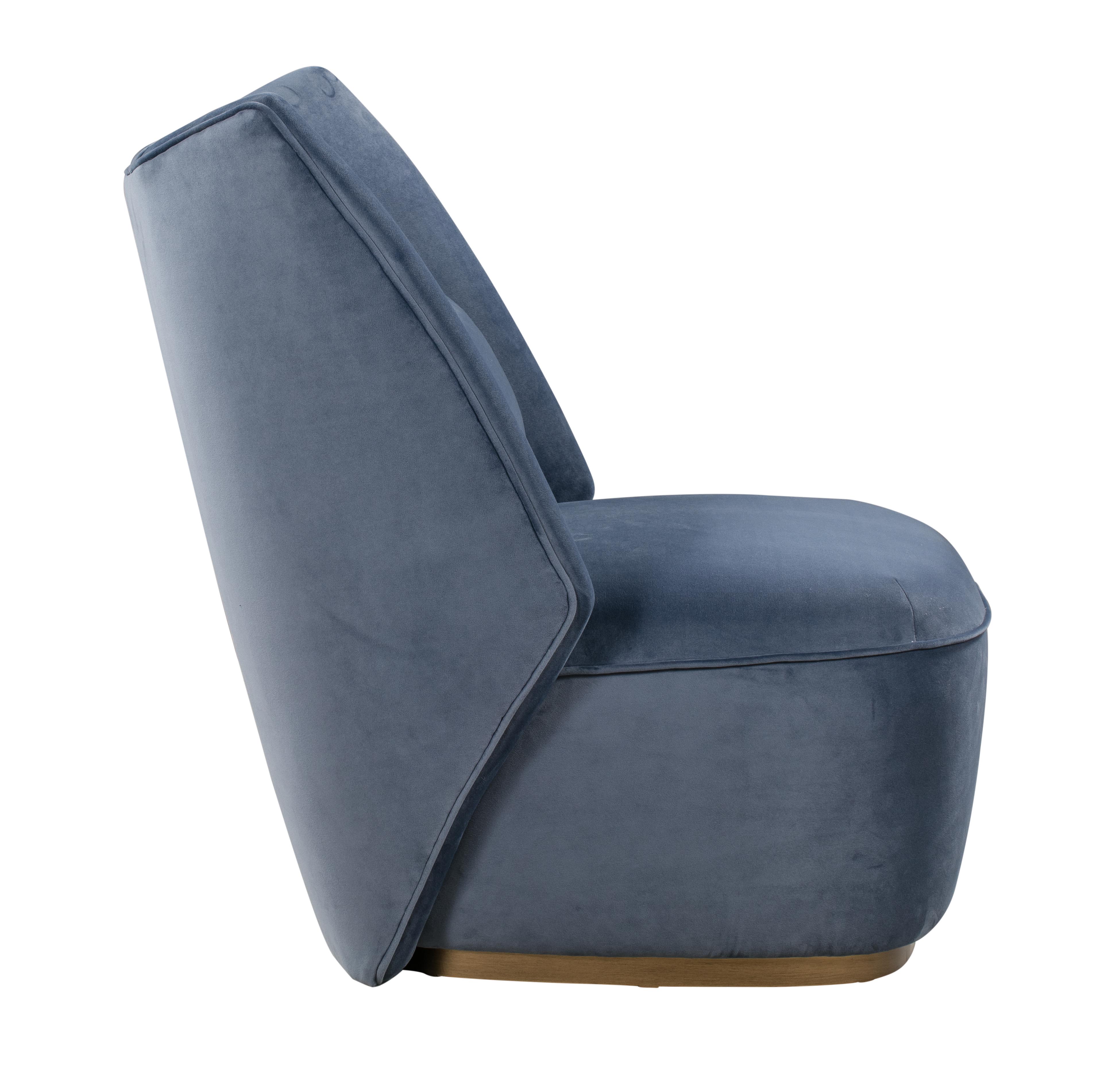 Reiko Cascadia Blue Lounge Chair TOV Furniture