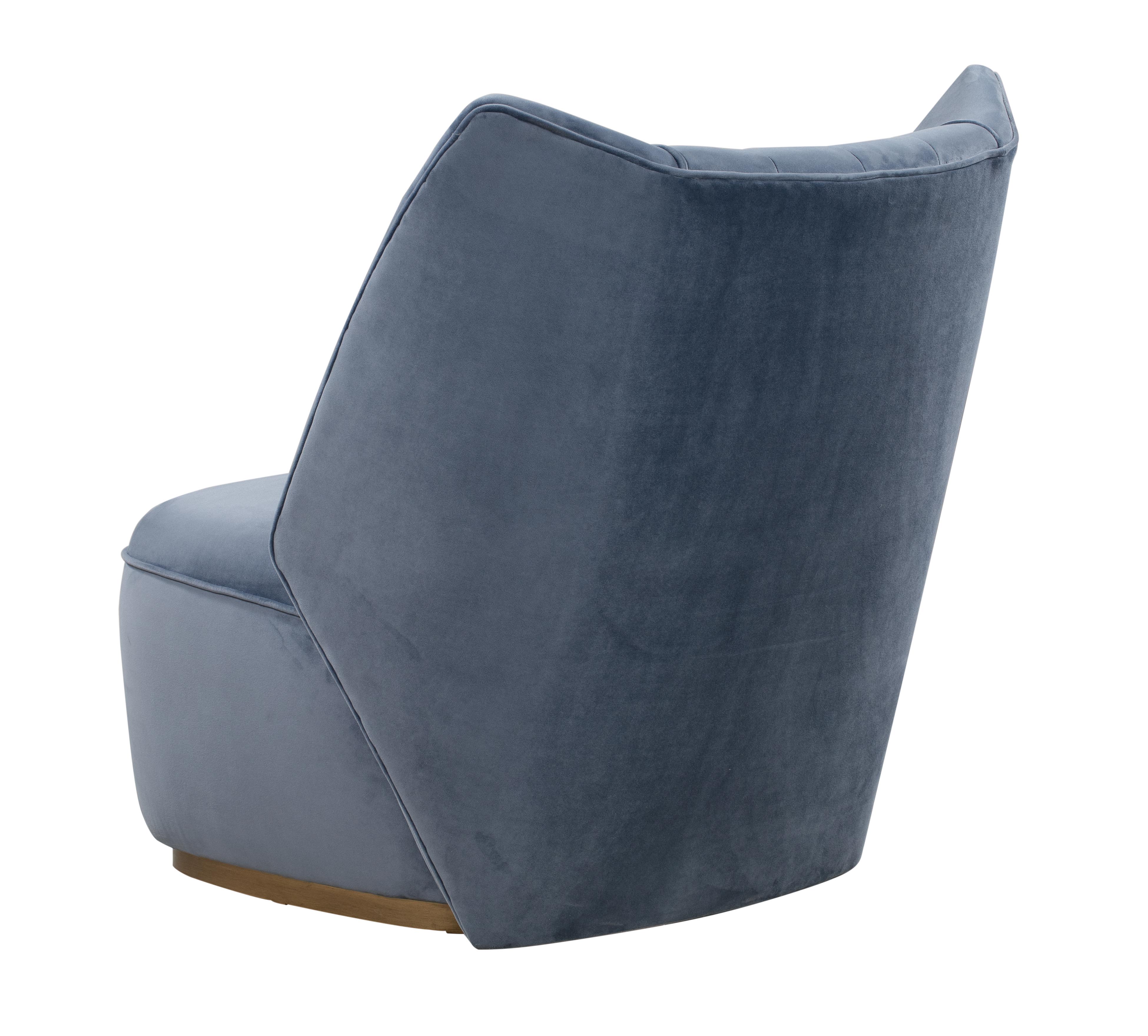 Reiko Cascadia Blue Lounge Chair TOV Furniture