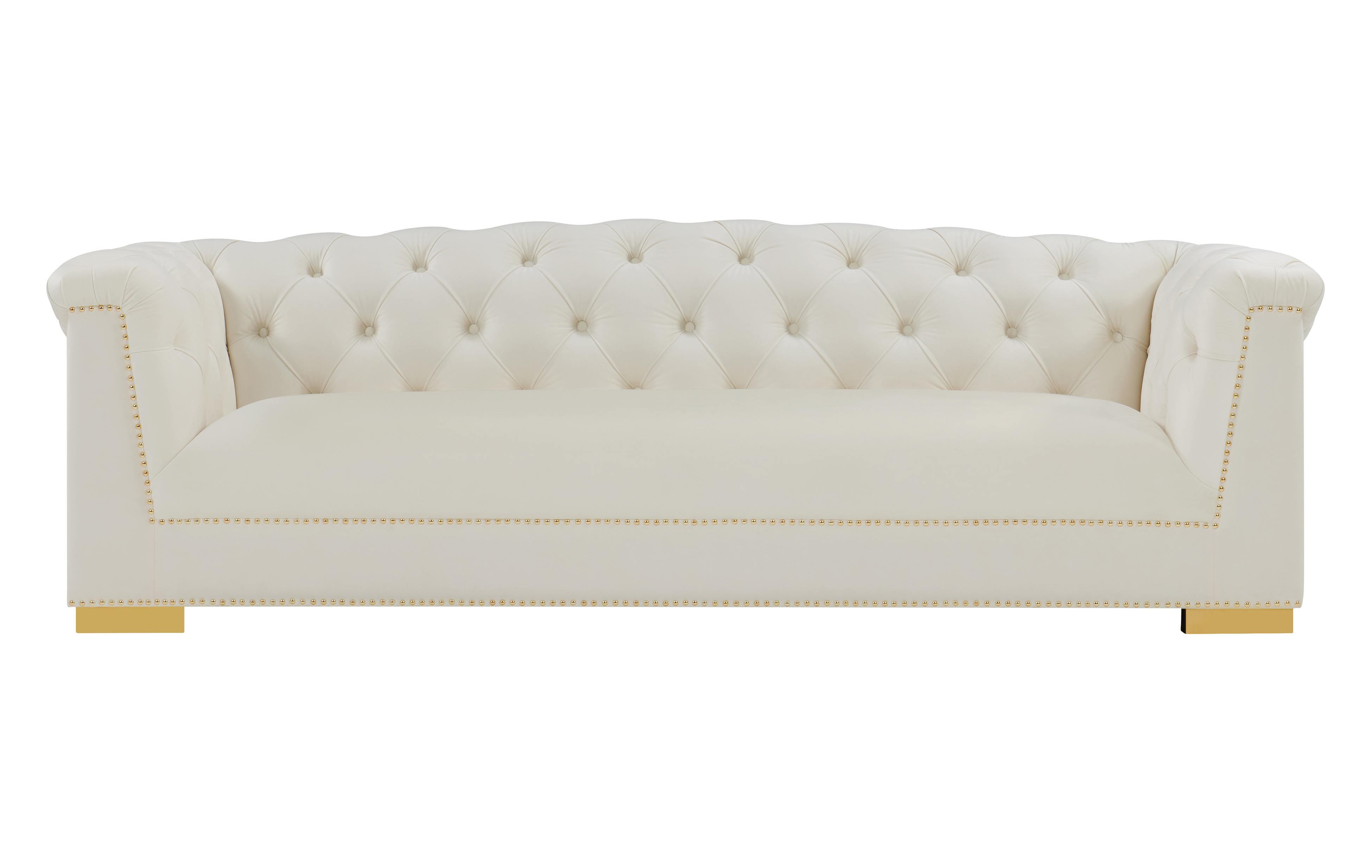 Farah Cream Velvet Sofa - TOV Furniture