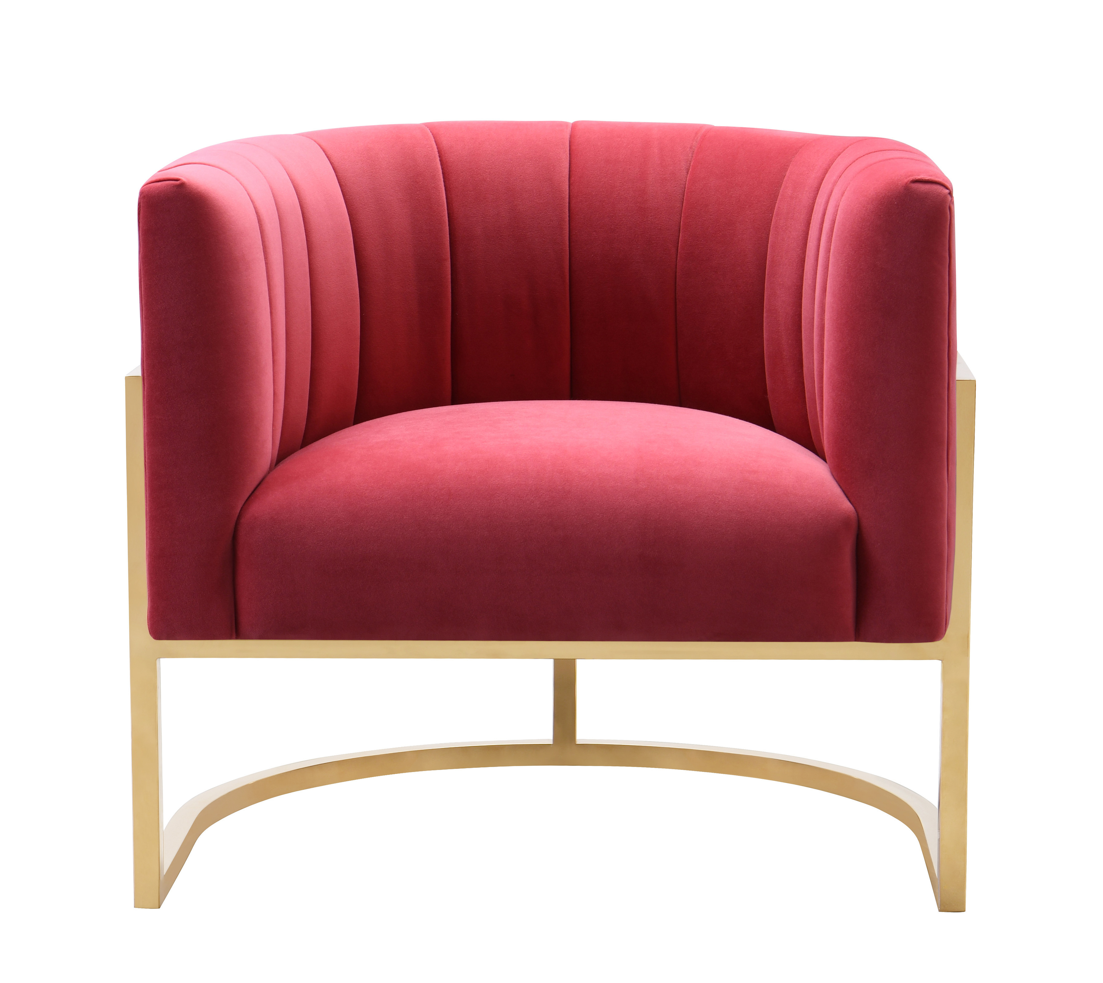 Magnolia Hot Pink Velvet Chair TOV Furniture