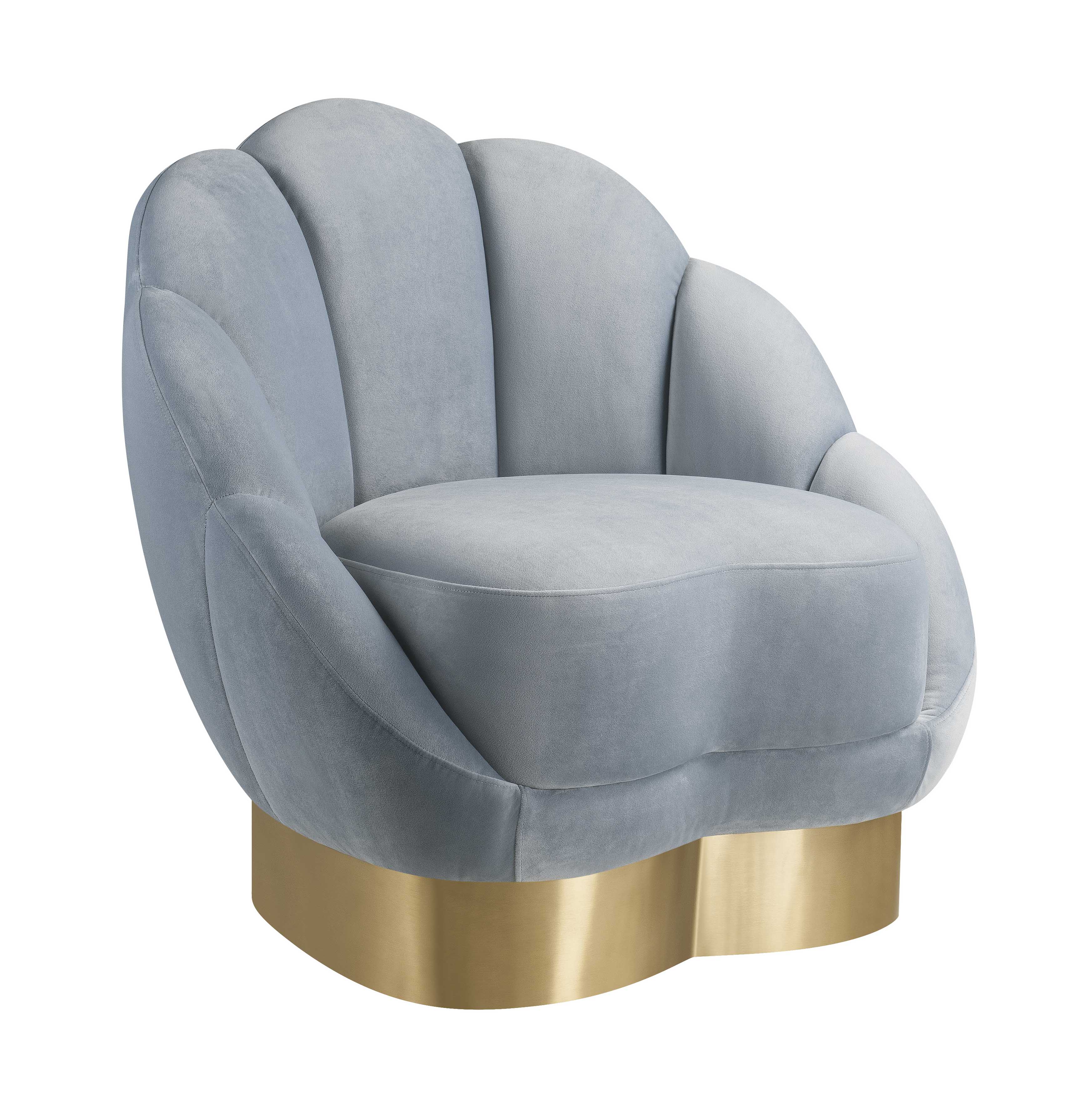 Bloom Sea Blue Velvet Chair - TOV-S6183