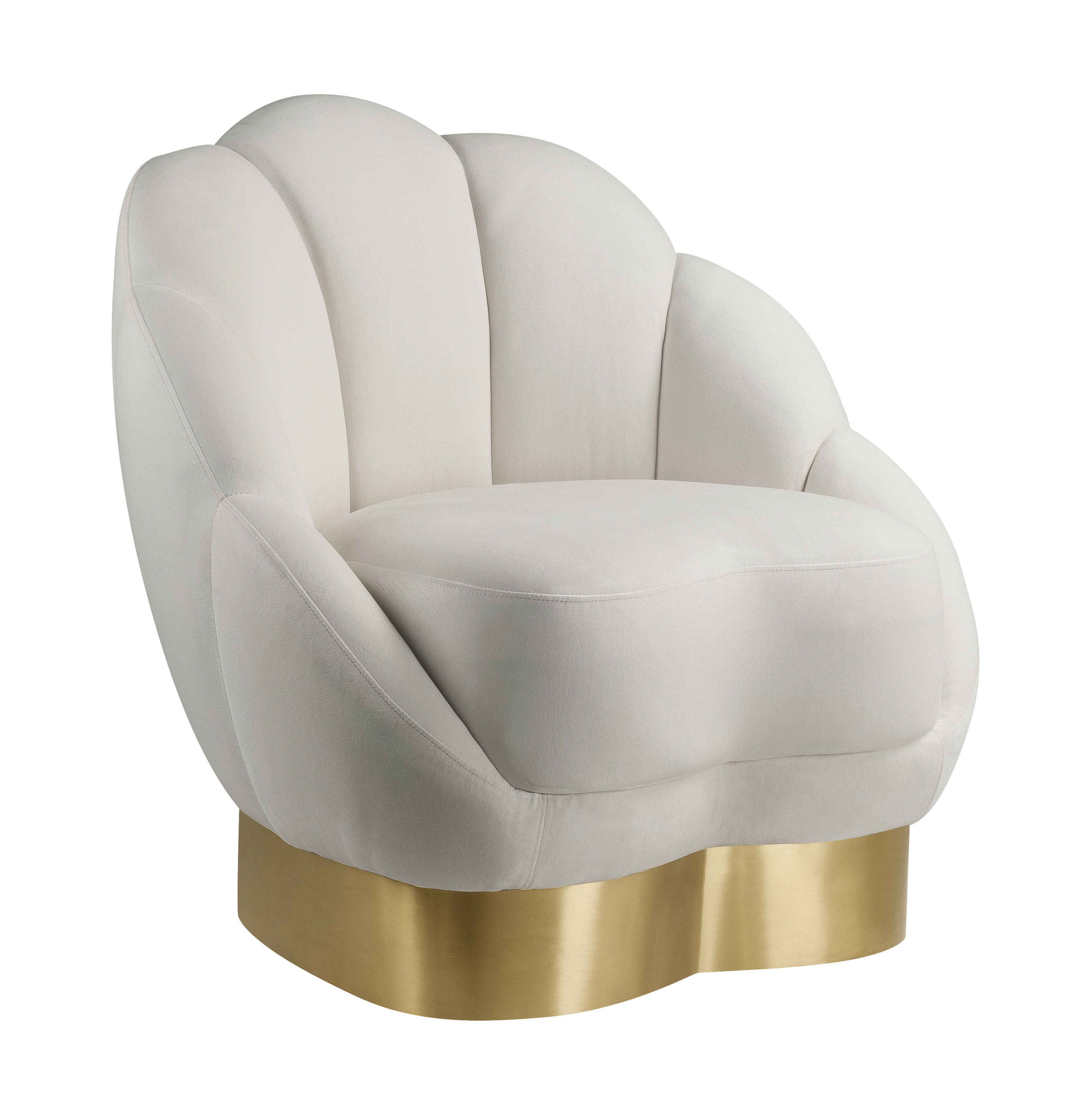 Bloom Cream Velvet Chair - TOV-S6184