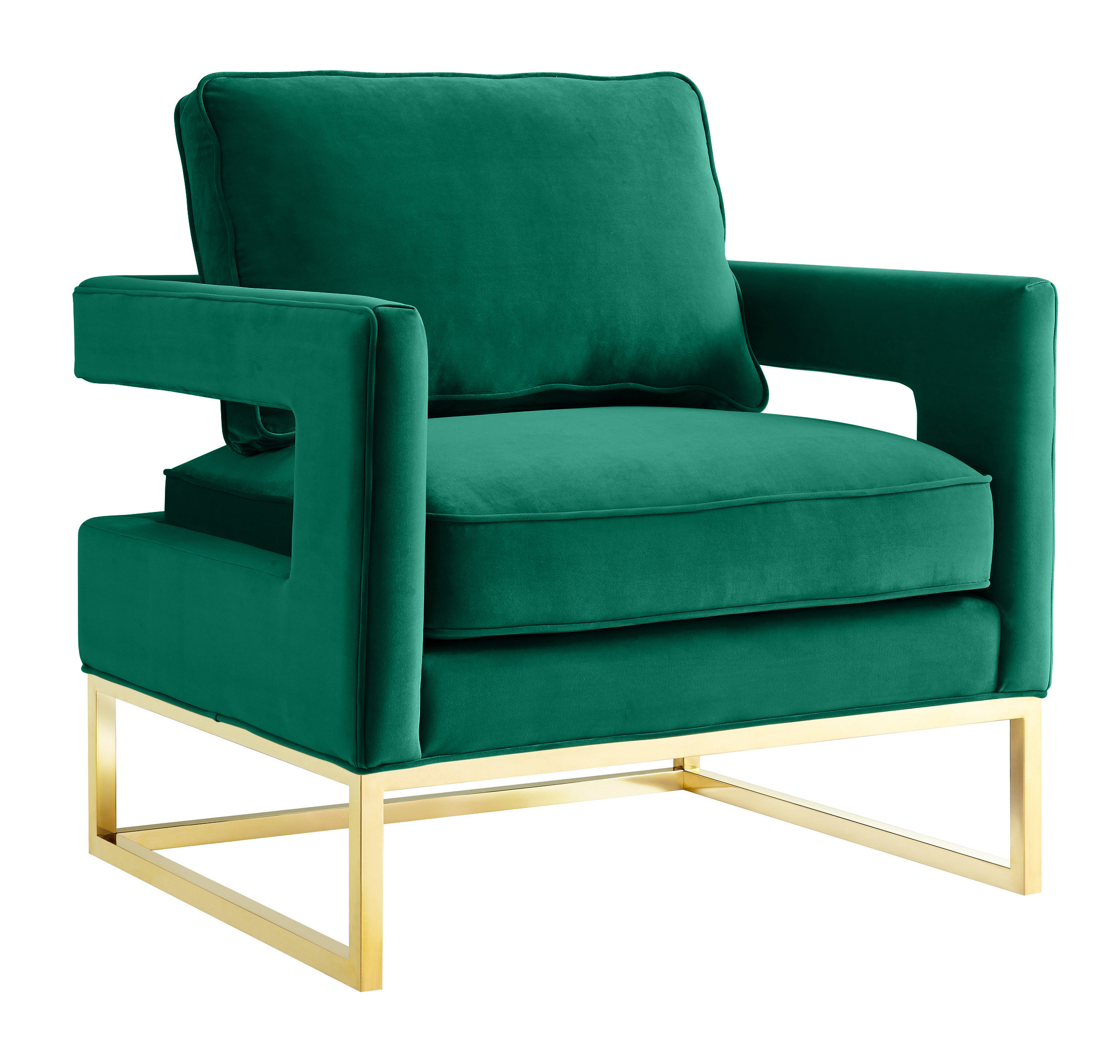 Avery Green Velvet Chair TOV Furniture