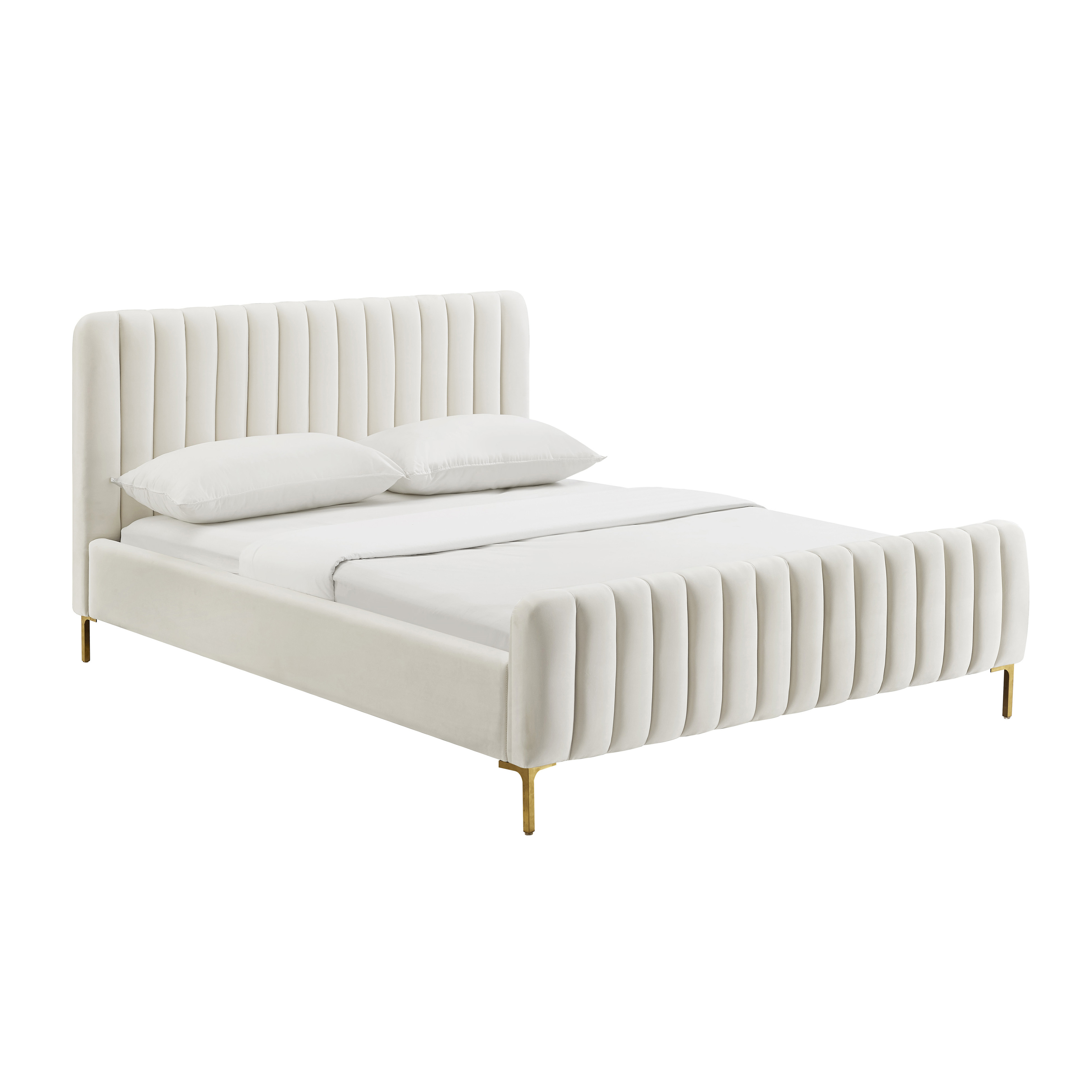 Angela Cream Bed in Queen - TOV-B6377