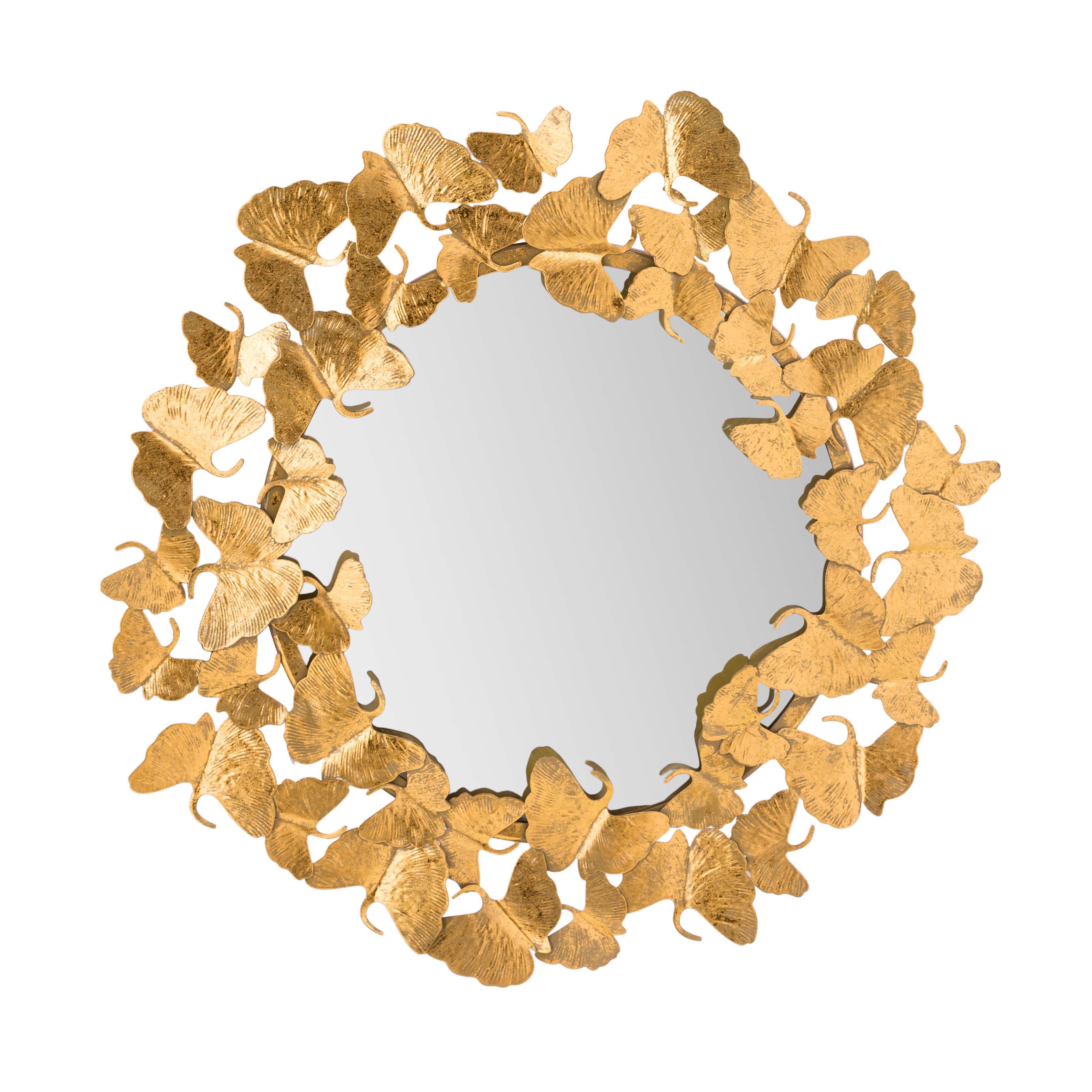 Lyrical Gold 27 Inch Round Wall Mirror - TOV-C18212-27