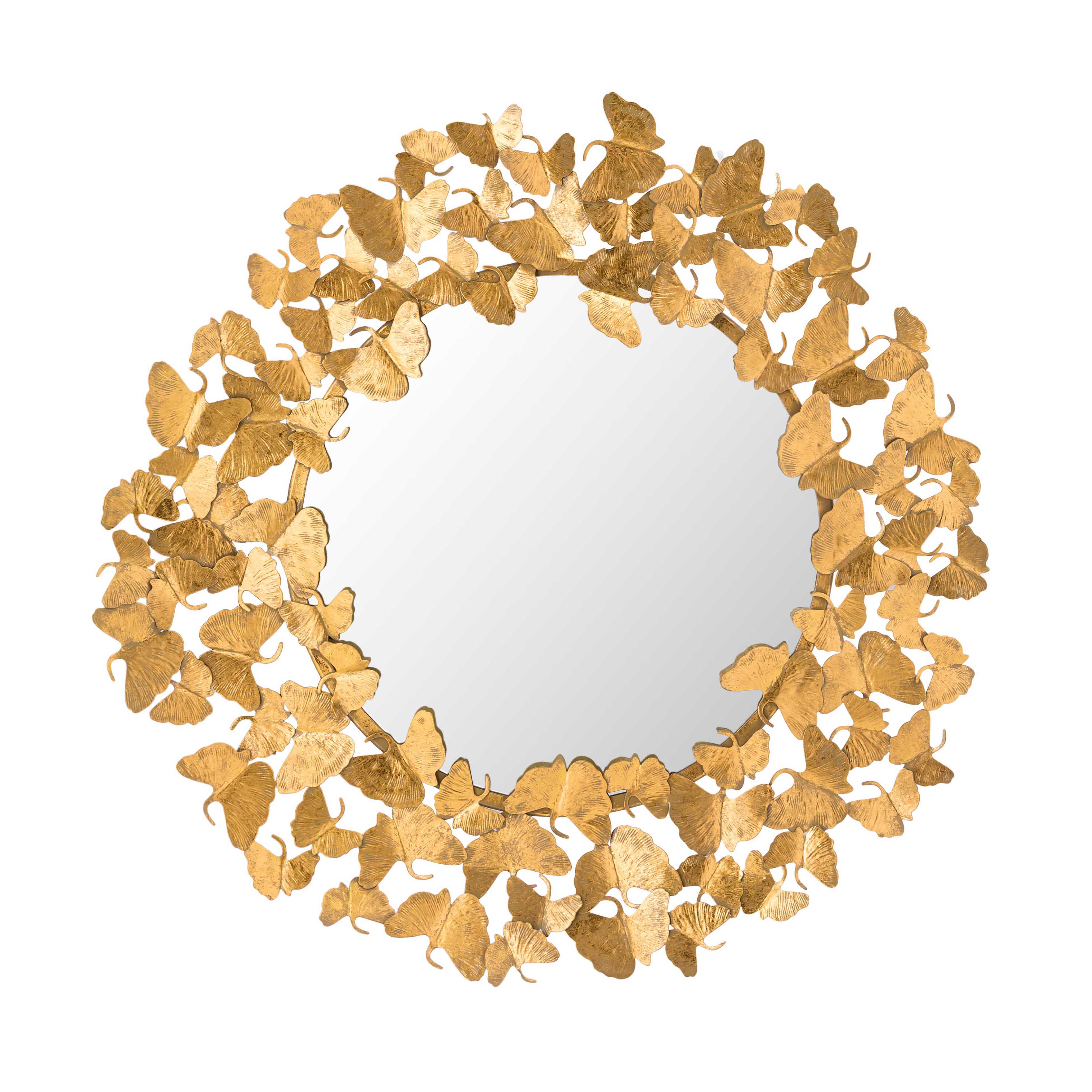 Lyrical Gold 36 Inch Round Wall Mirror - TOV-C18213-36