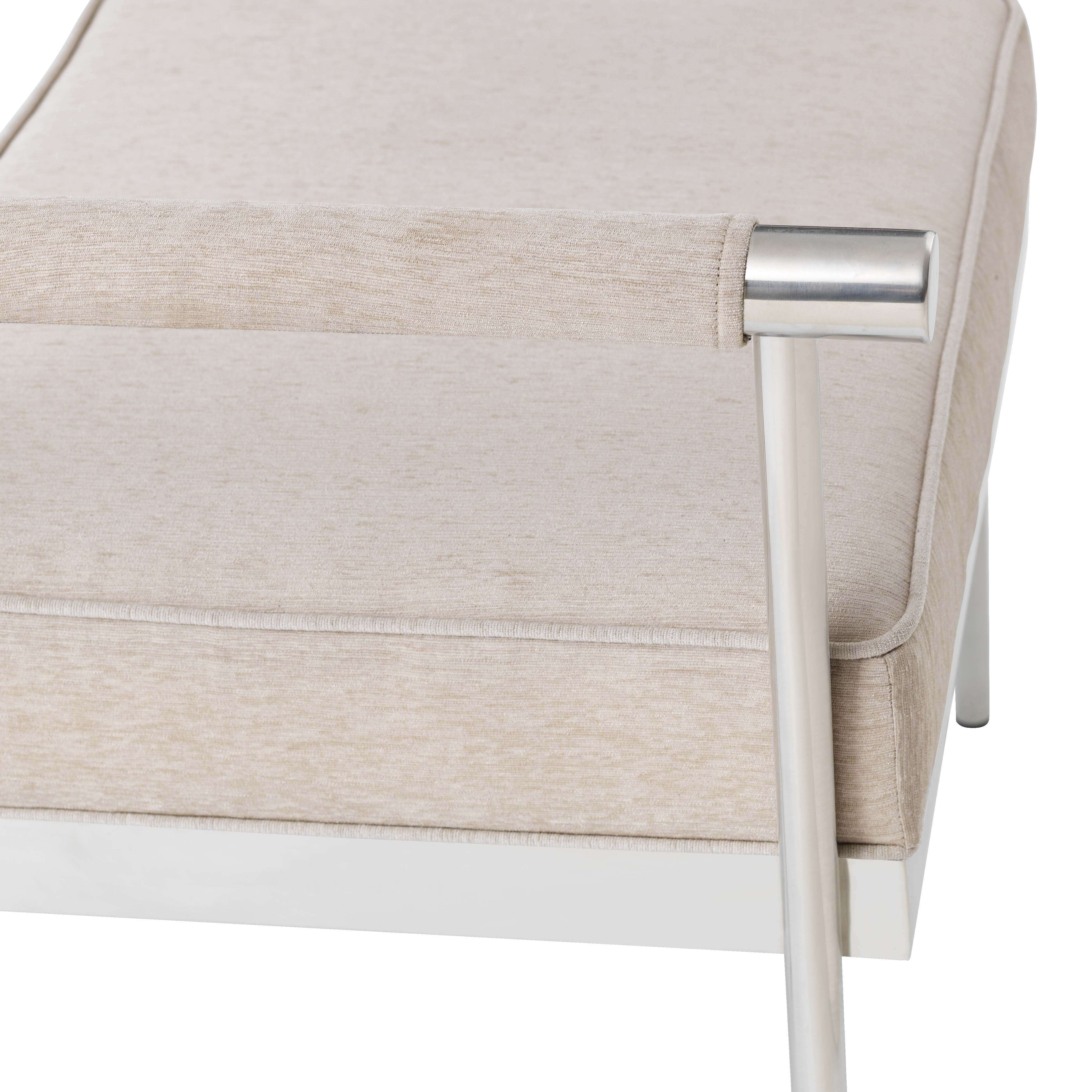 Shagreen 25.2 TOV Furniture Diva Mid Century Modern Velvet Upholstered Bench 