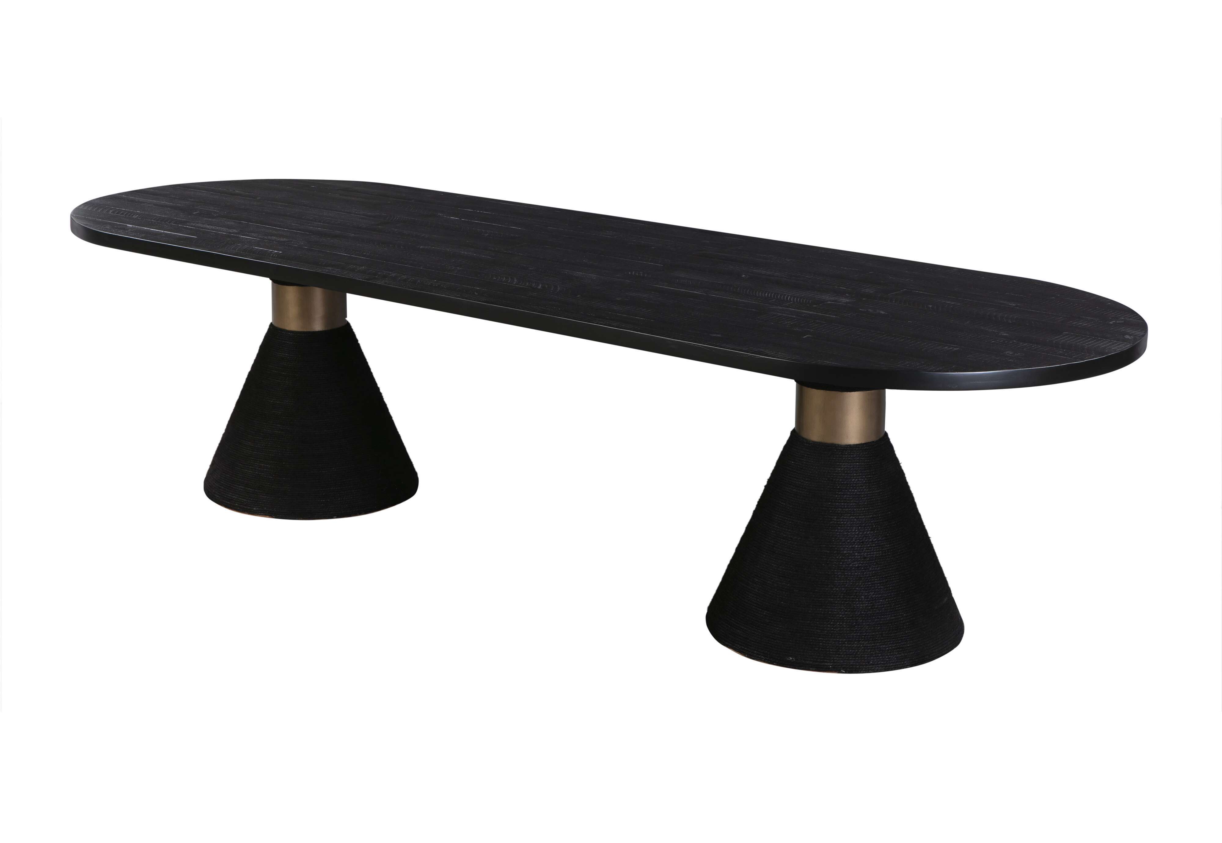 image of Rishi Black Rope Oval Table with sku:TOV-D44047