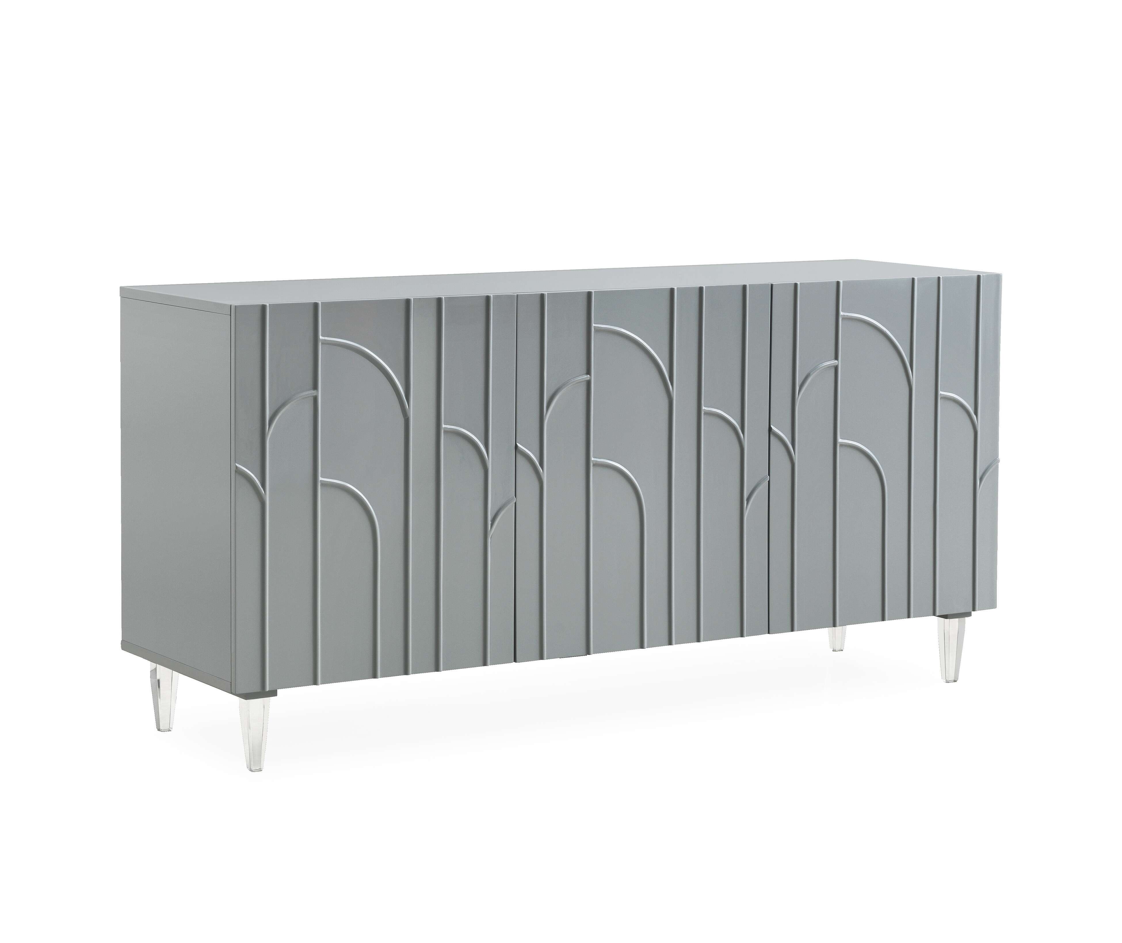 image of Deco Grey Lacquer Buffet with sku:TOV-D5516