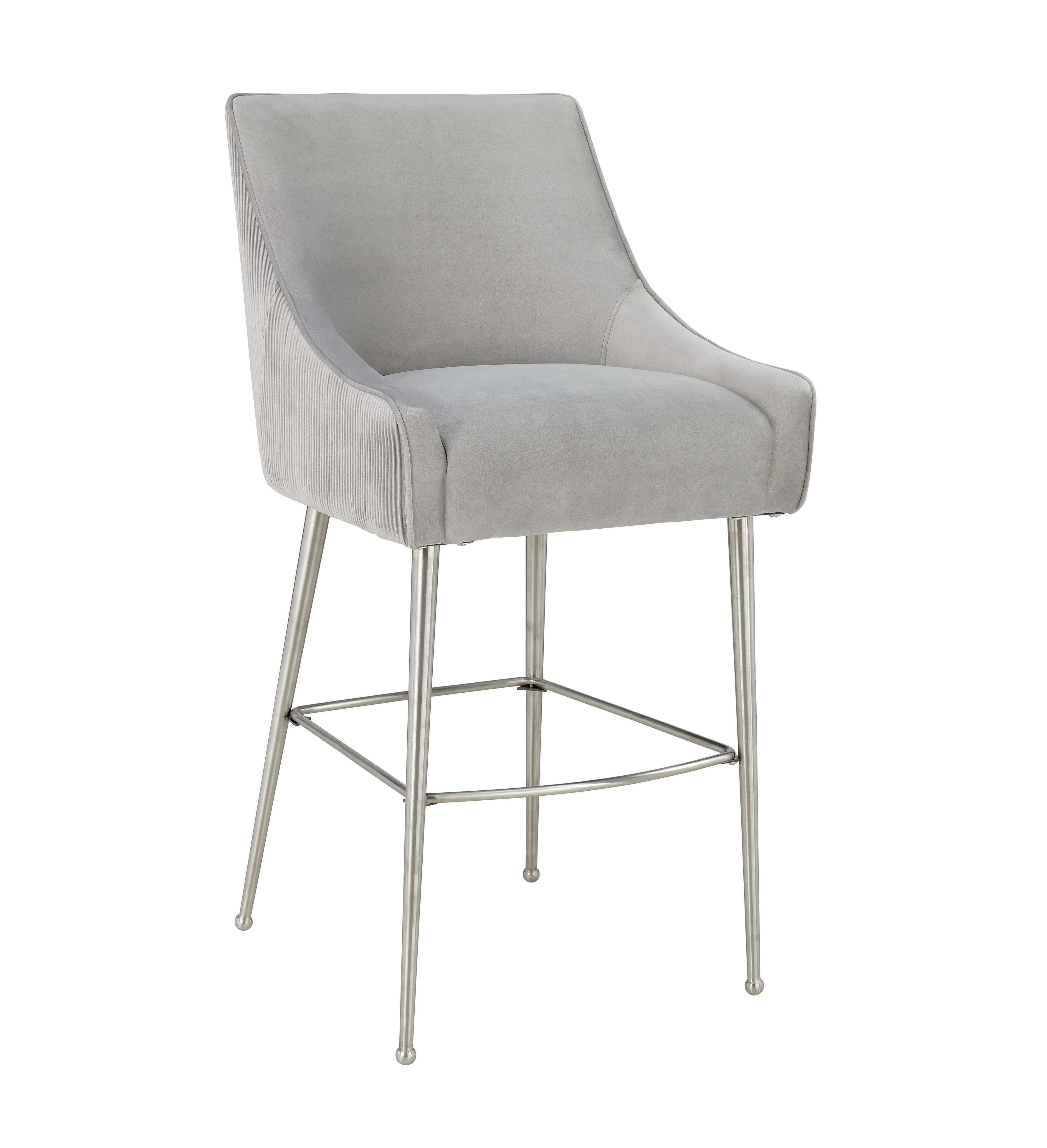 gray bar stools with backs and arms