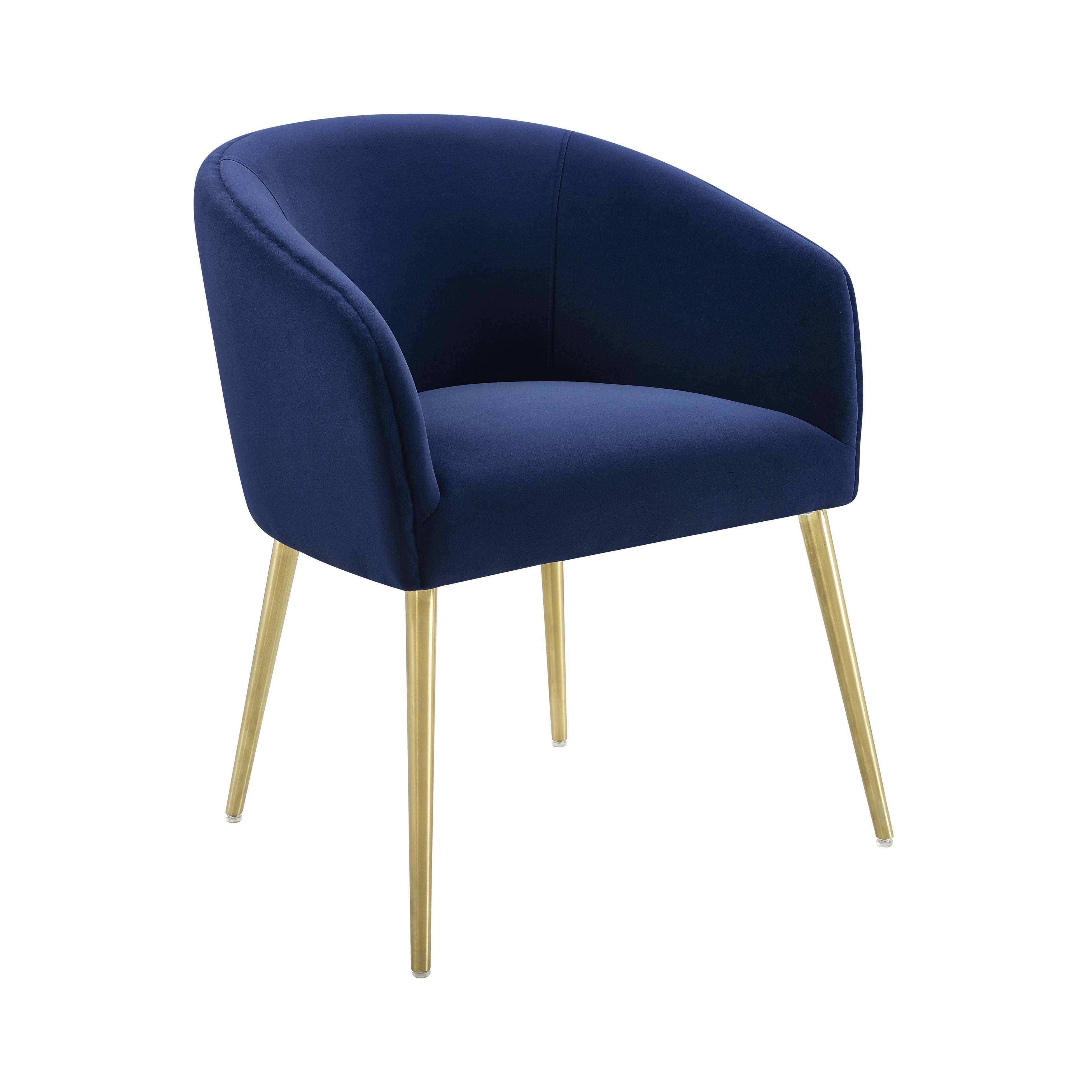 image of Arya Performance Velvet Navy Dining Chair with sku:TOV-D6422
