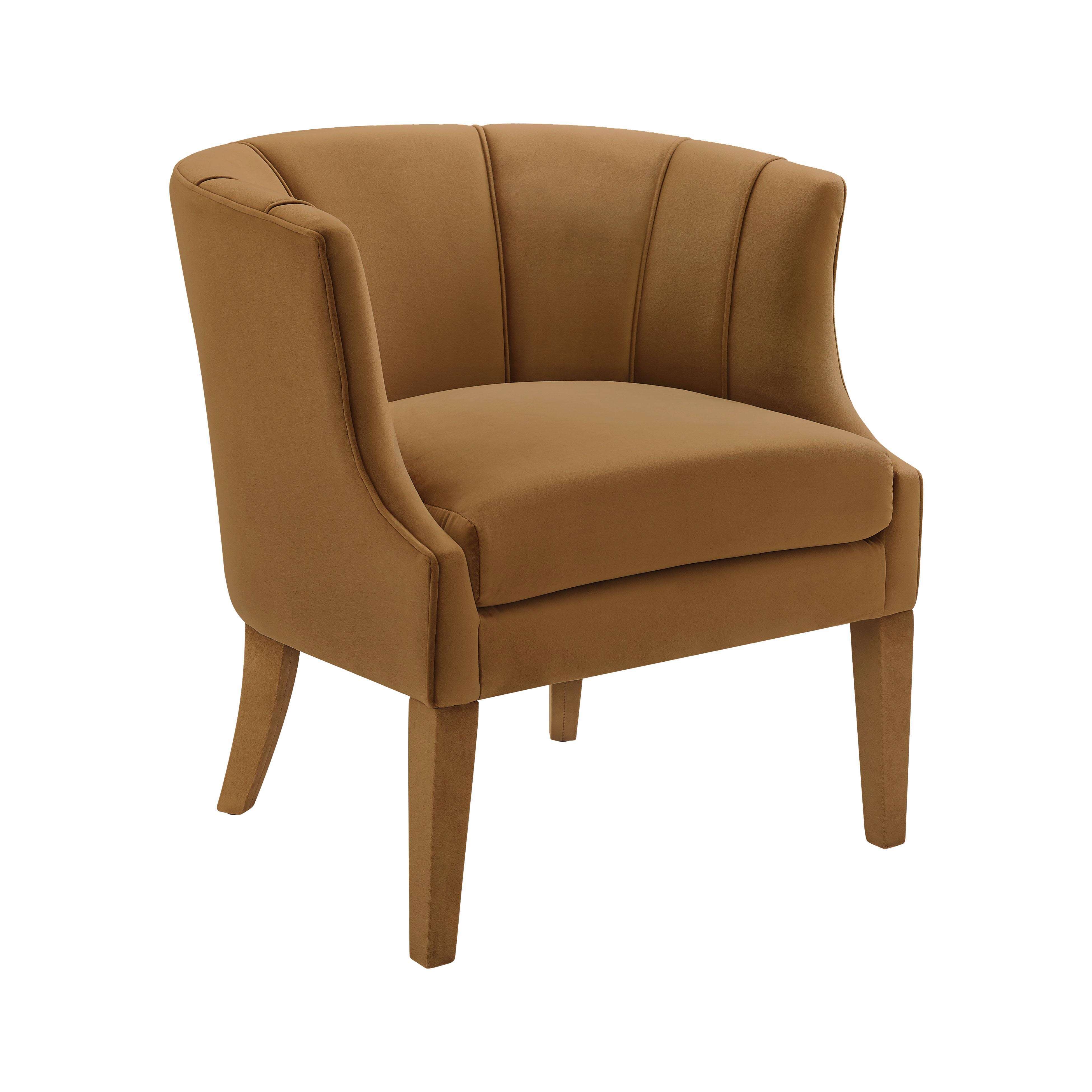 Turin Cognac Velvet Chair - TOV-SD6421