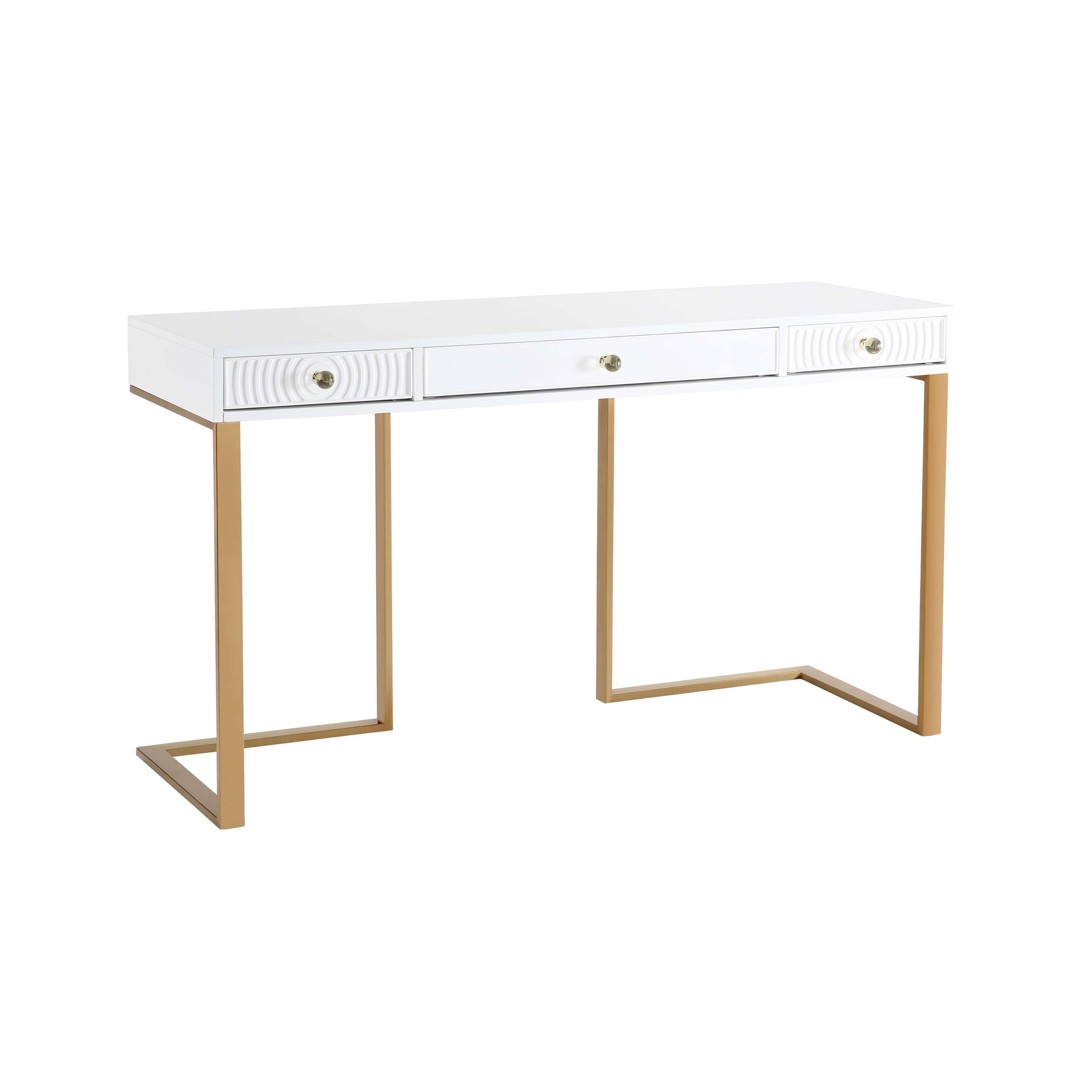 image of Janie White Lacquer Desk with sku:TOV-H5519