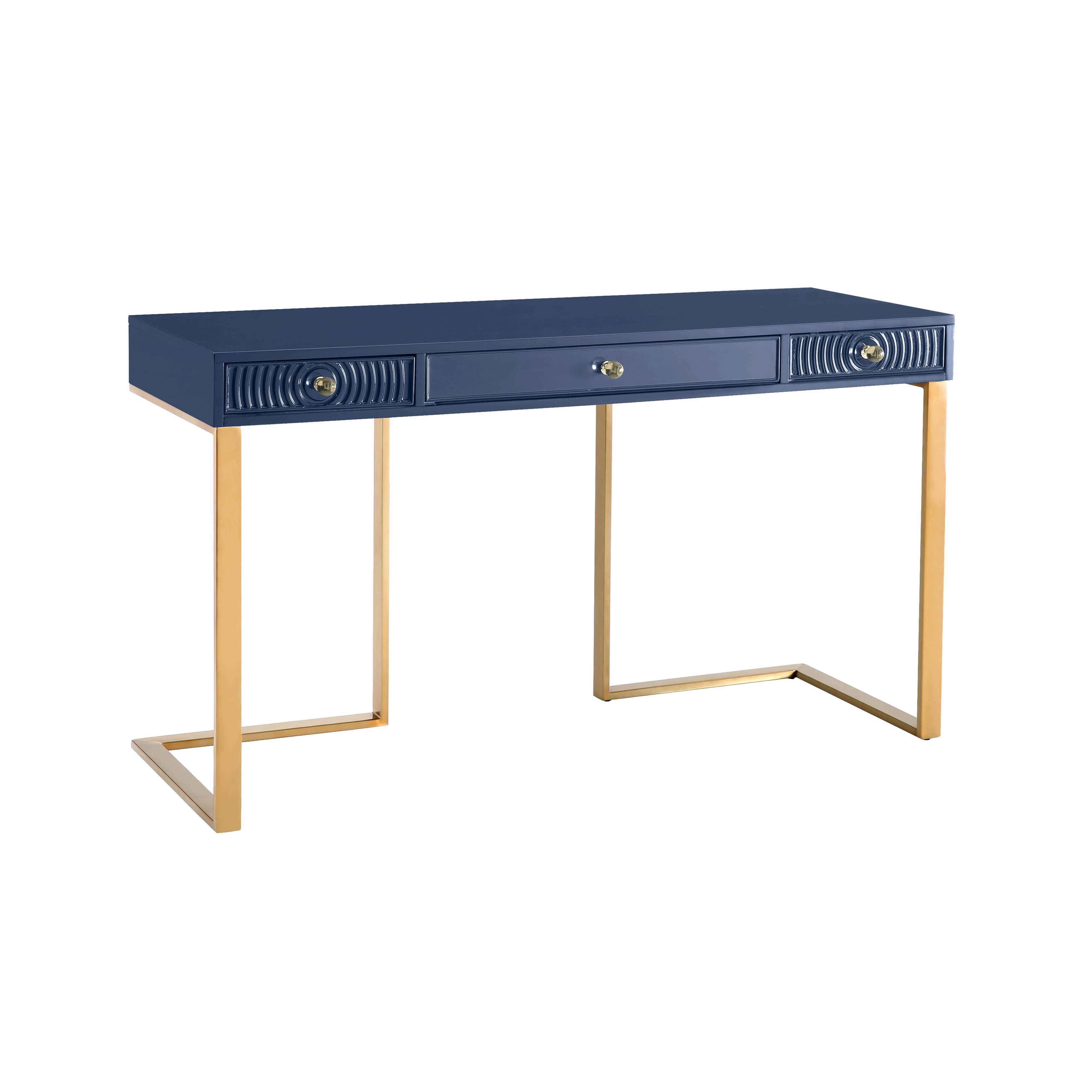 image of Janie Blue Lacquer Desk with sku:TOV-H5520