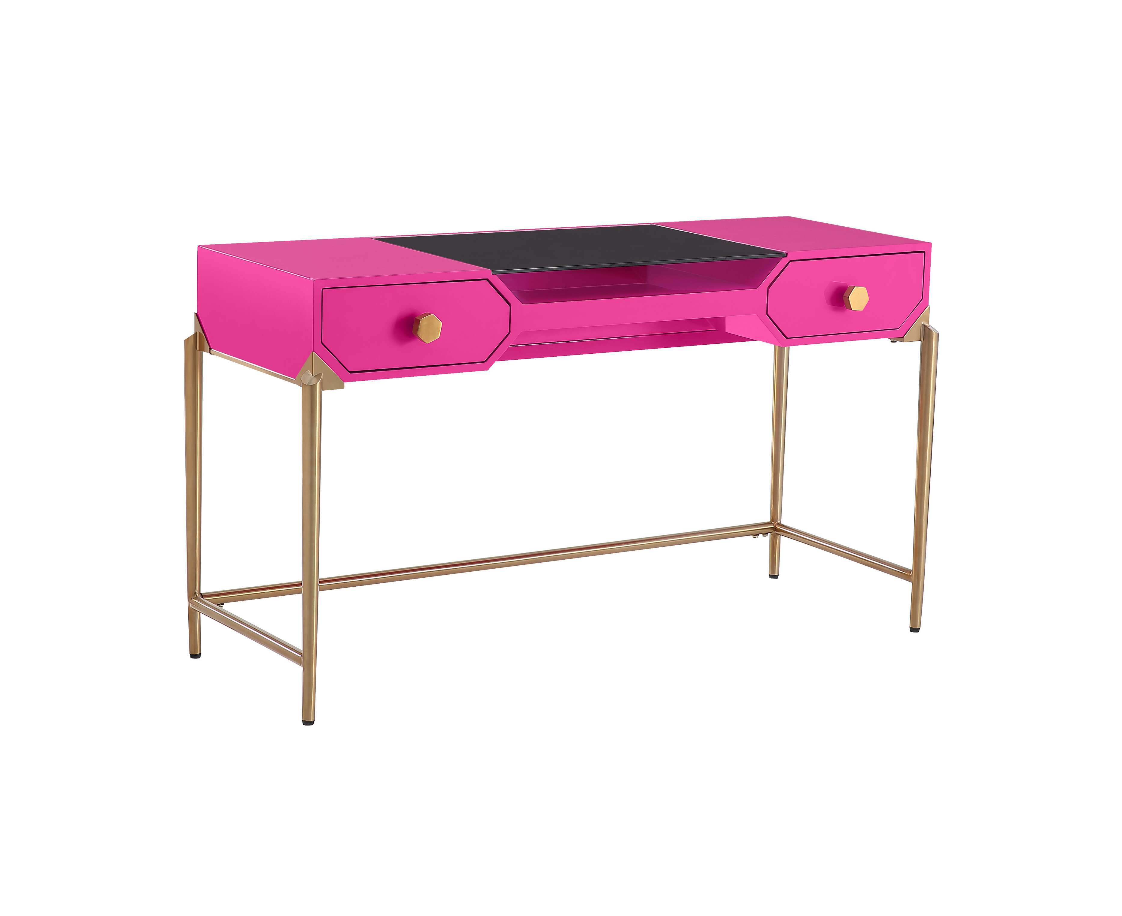 Bajo Pink Lacquer Desk - TOV-H5528