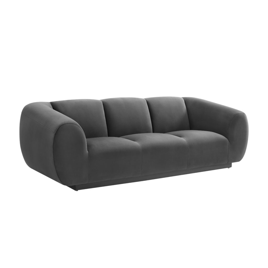 Emmet Grey Velvet Sofa - TOV Furniture