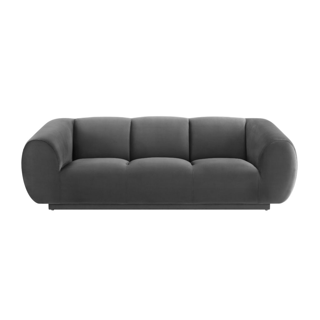 Emmet Grey Velvet Sofa - TOV Furniture