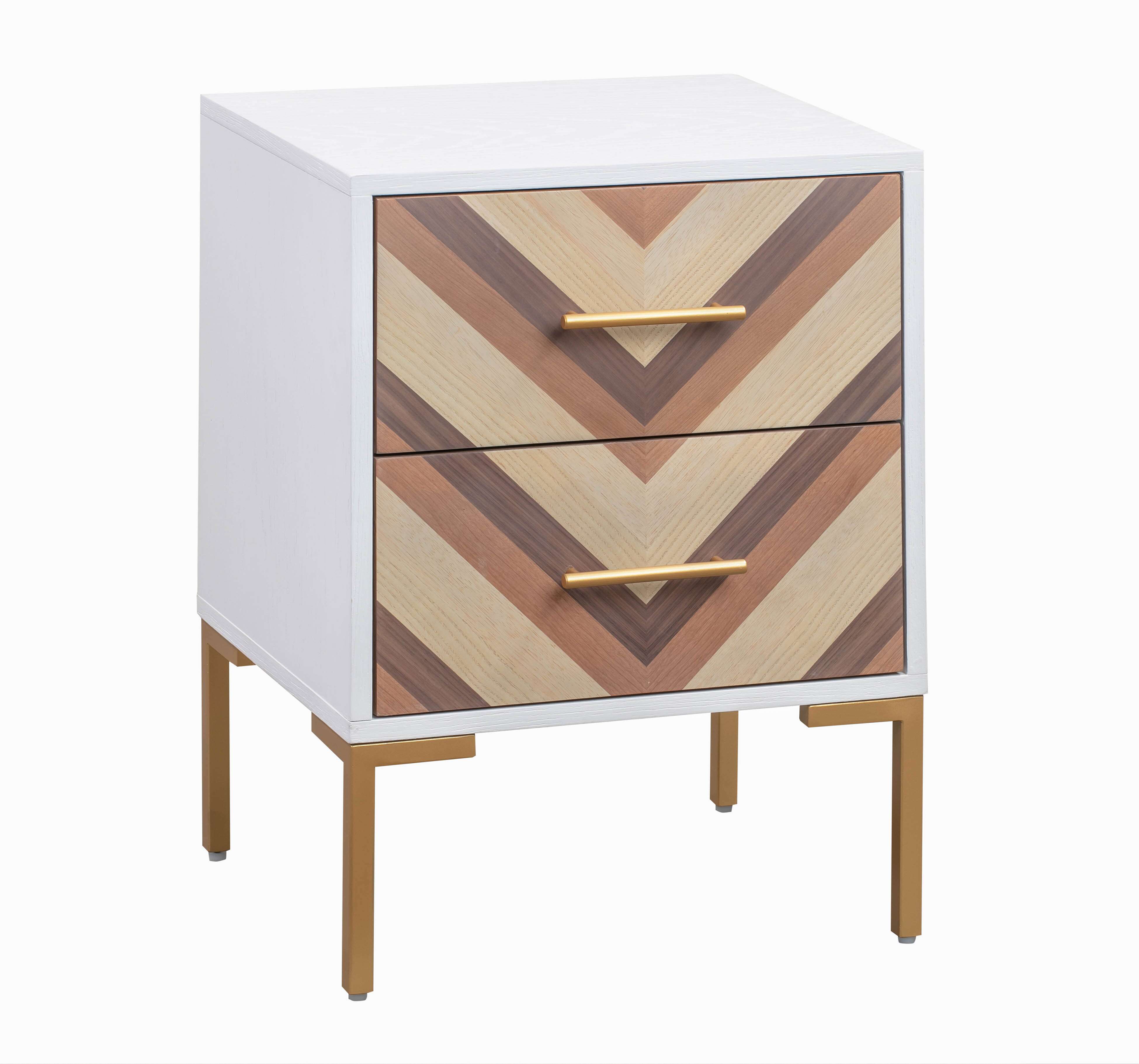 image of Quinn White Side Table with sku:TOV-B44062
