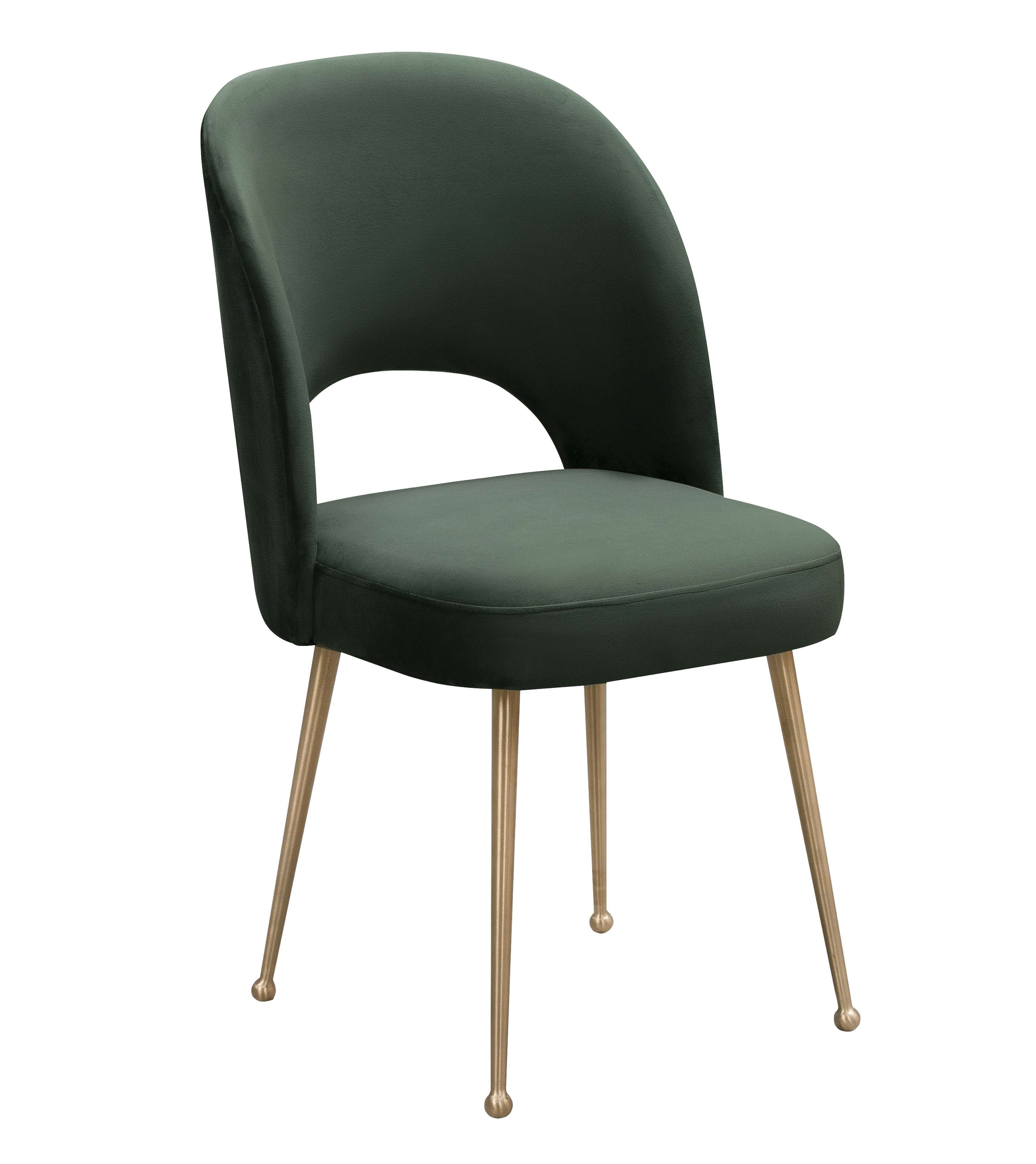 image of Swell Forest Green Velvet Chair with sku:TOV-D6486