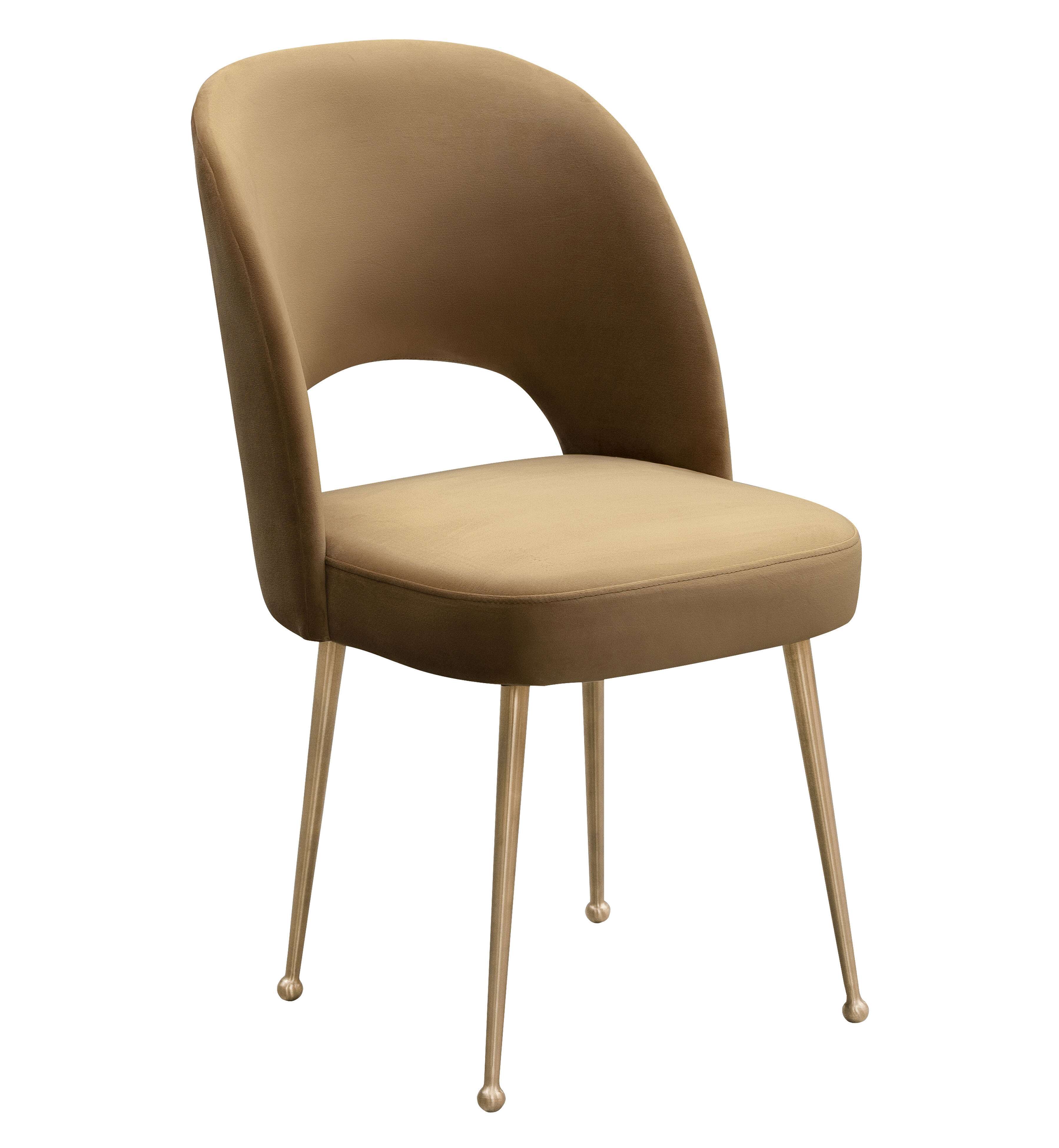 image of Swell Cognac Velvet Chair with sku:TOV-D6487
