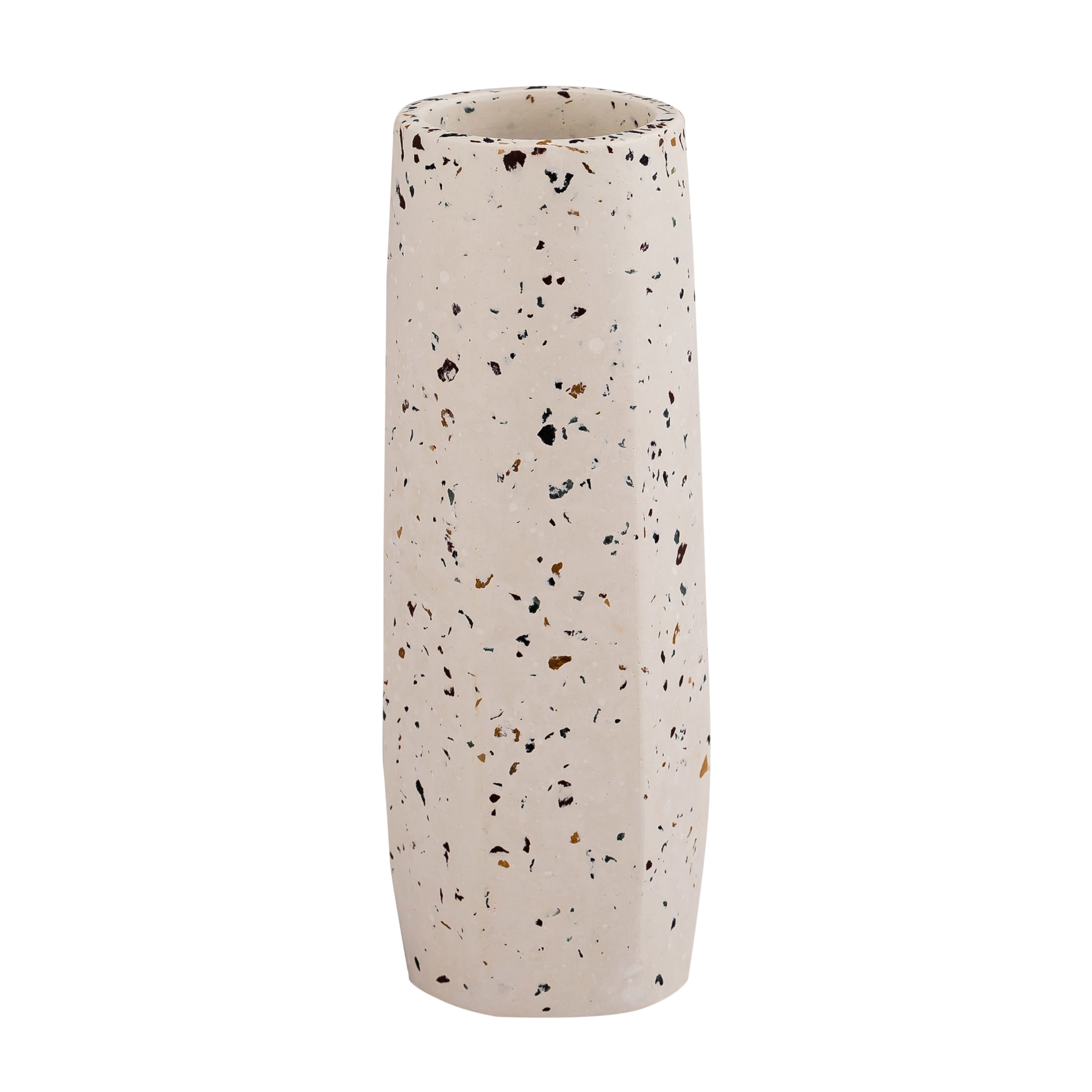 image of Terrazzo White Vase - Small Skinny with sku:TOV-C18332