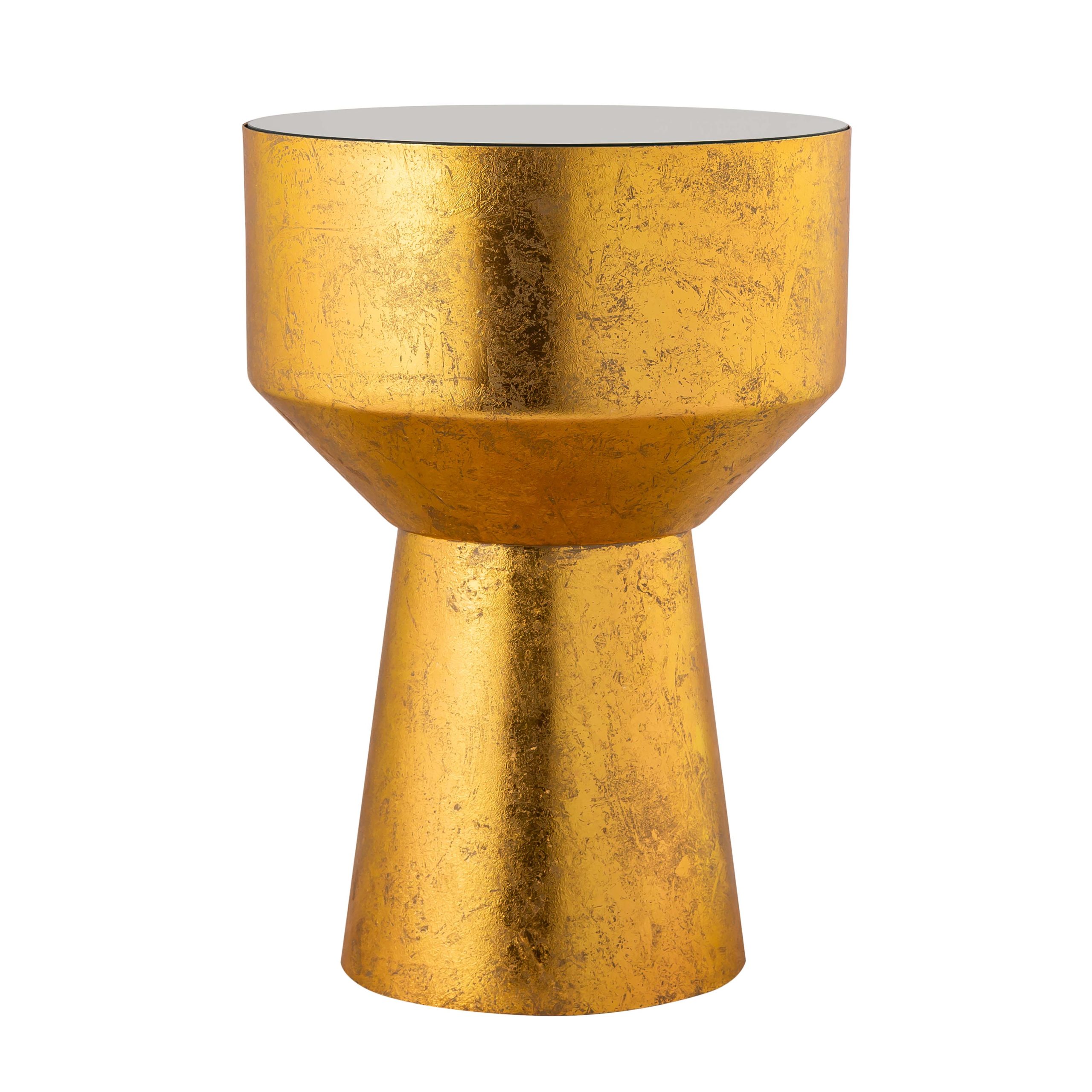 image of Mia Handpainted Gold Side Table by Inspire Me! Home Decor with sku:TOV-IHOC18338
