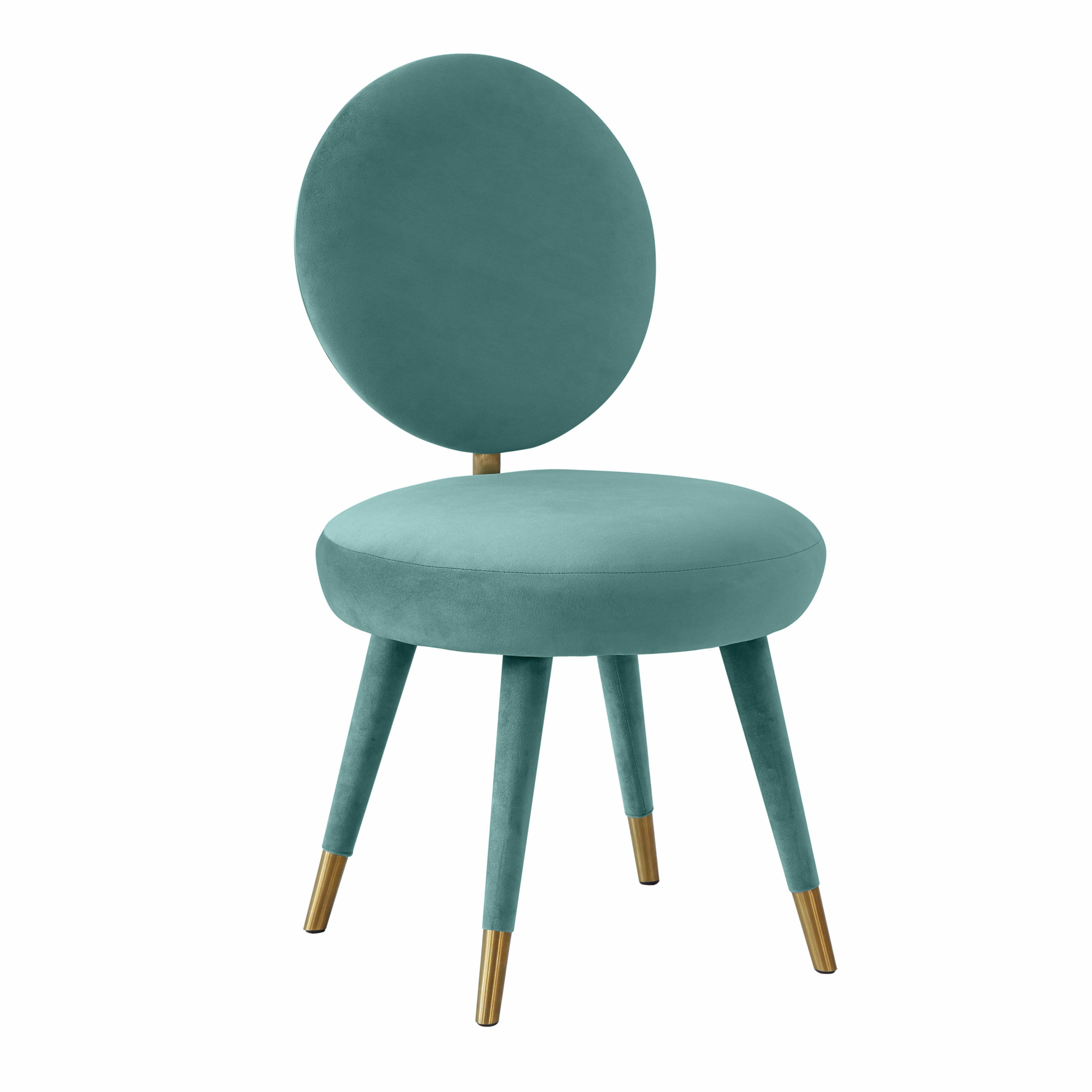 image of Kylie Sea Blue Velvet Dining Chair with sku:TOV-D68126