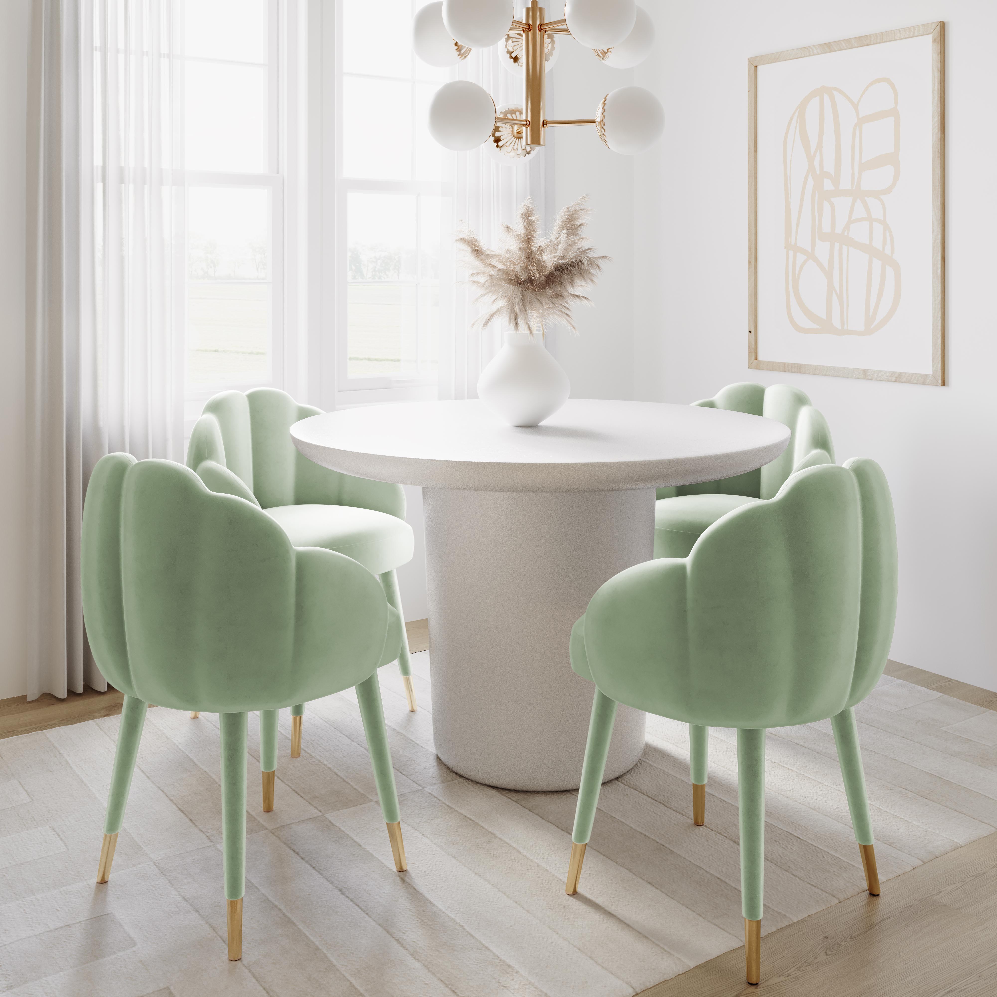 Gardenia Moss Green Velvet Dining Chair TOV Furniture